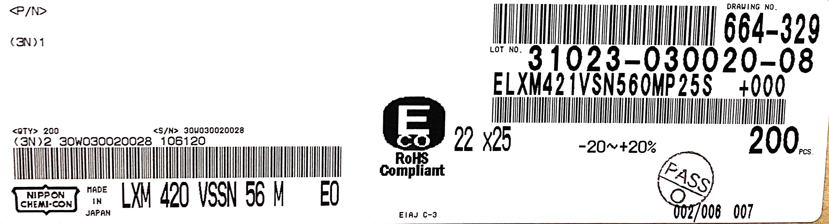 ELXM421VSN560MP25S