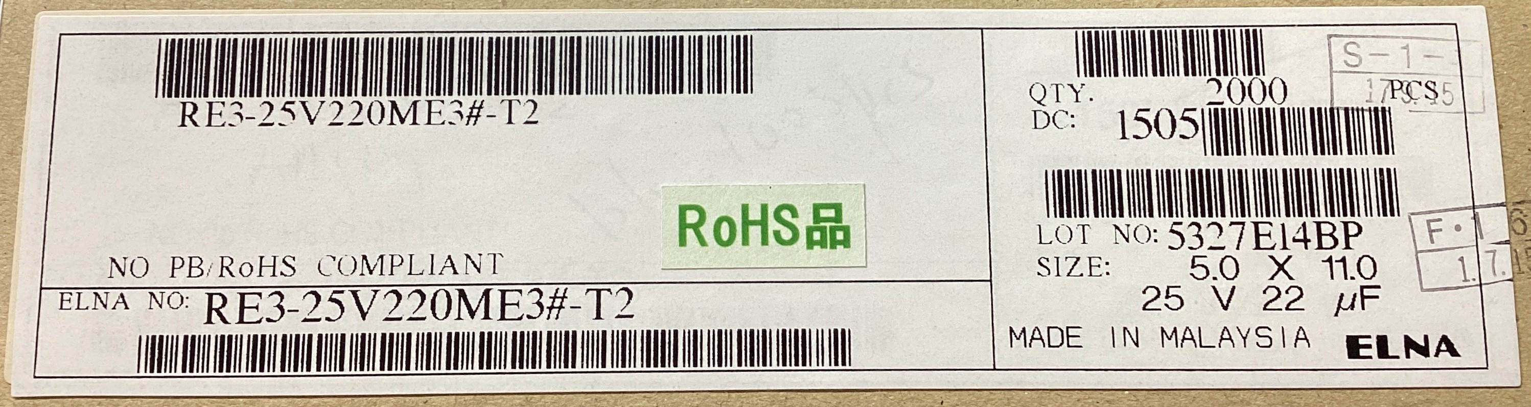 RE3-25V220ME3#-T2