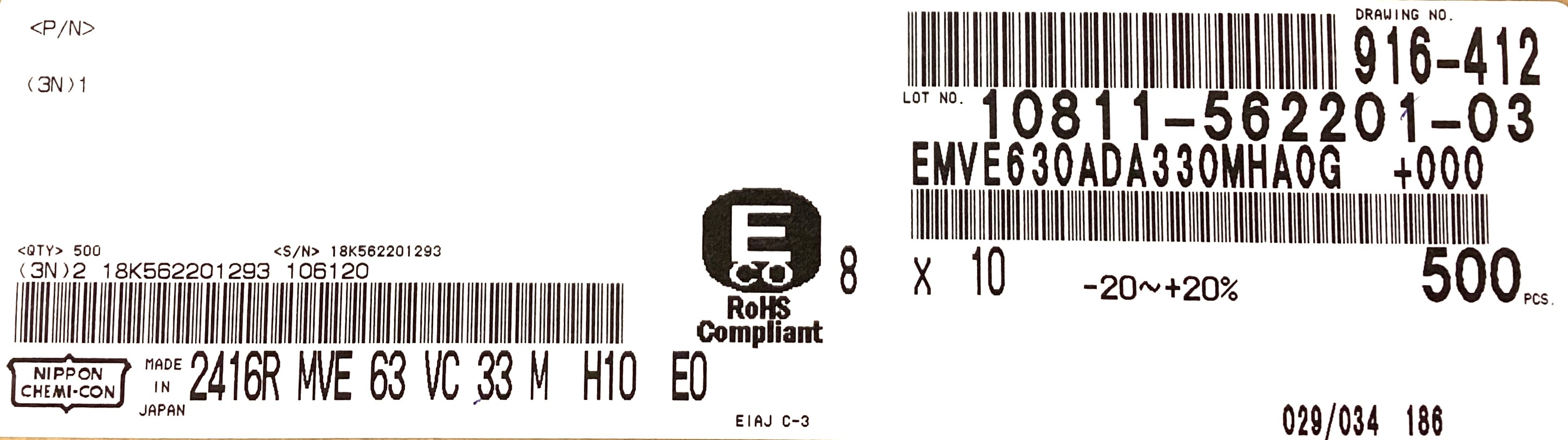 EMVE630ADA330MHA0G