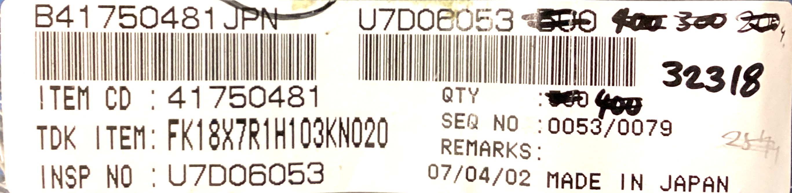FK18X7R1H103KN020