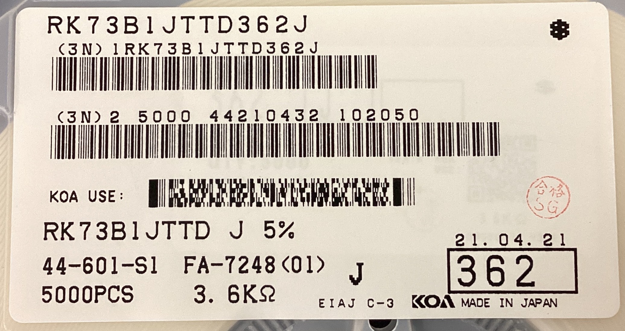 RK73B1JTTD362J