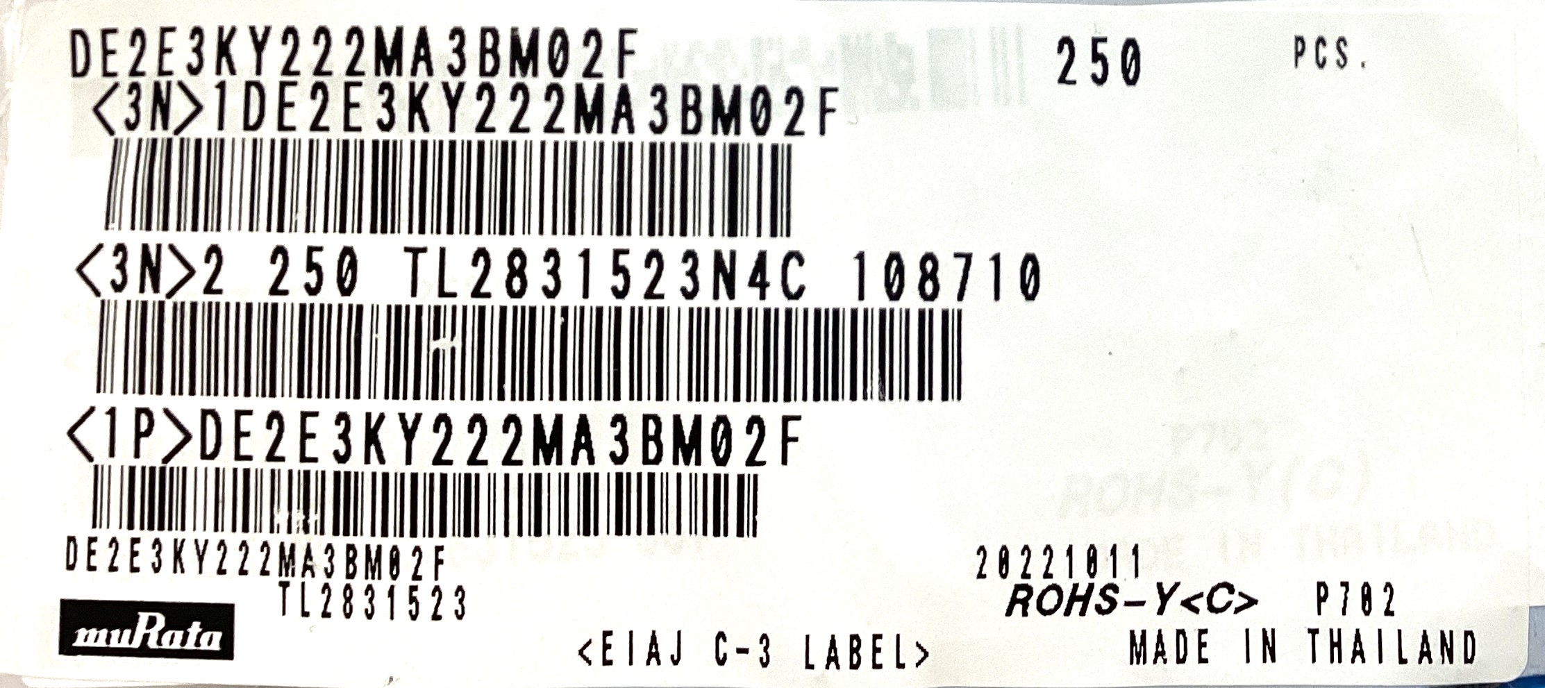 DE2E3KY222MA3BM02F