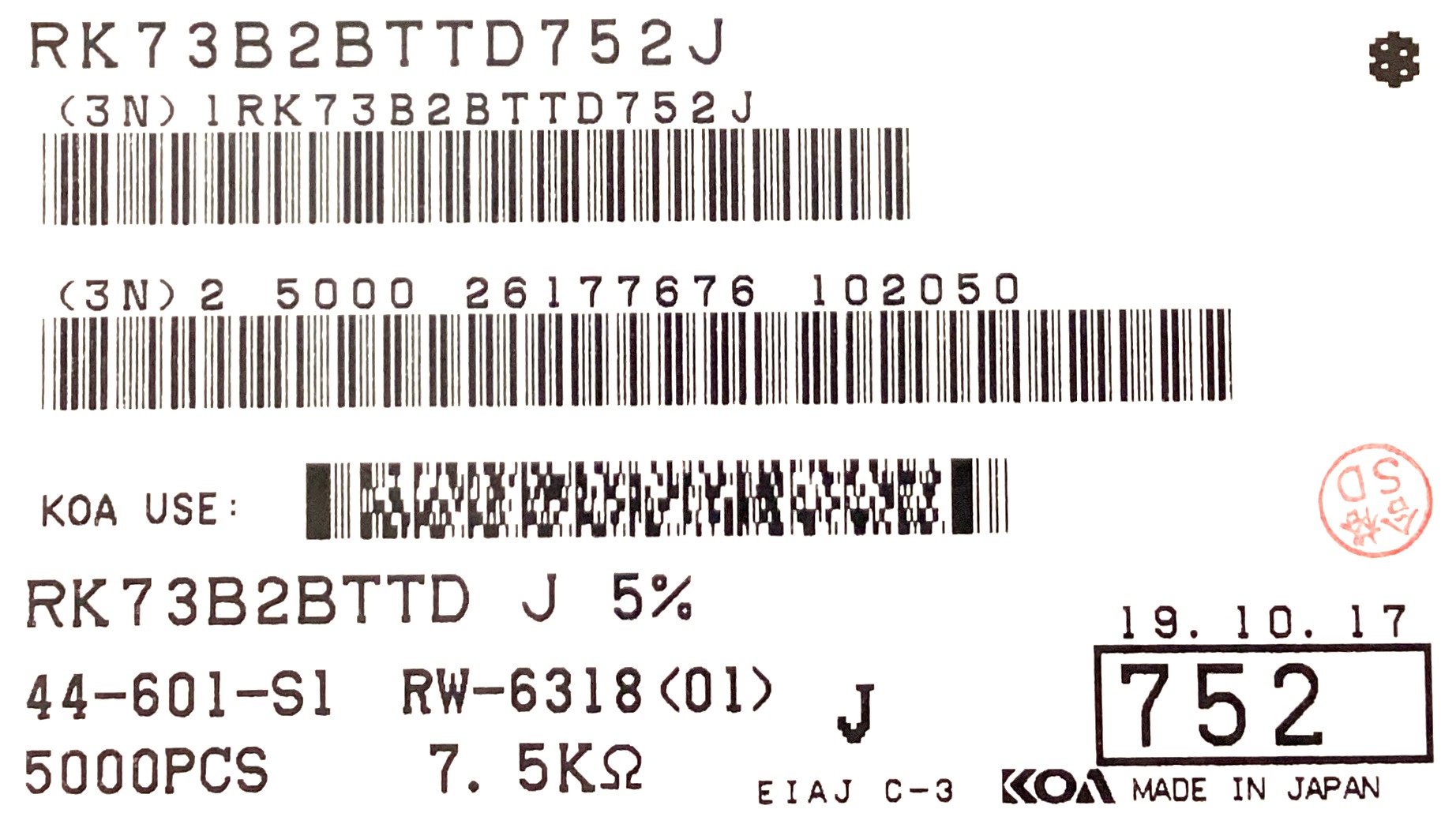 RK73B2BTTD752J
