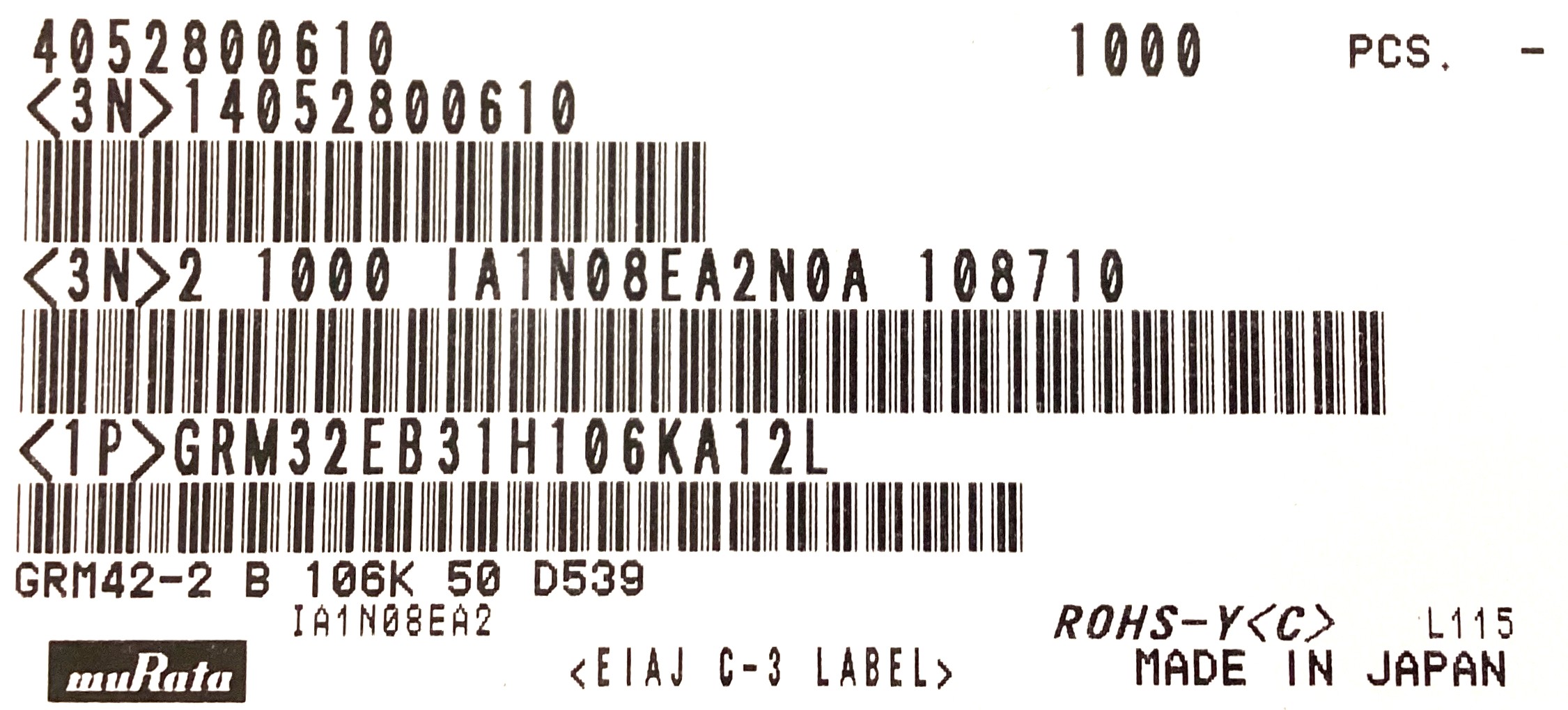 GRM32EB31H106KA12L