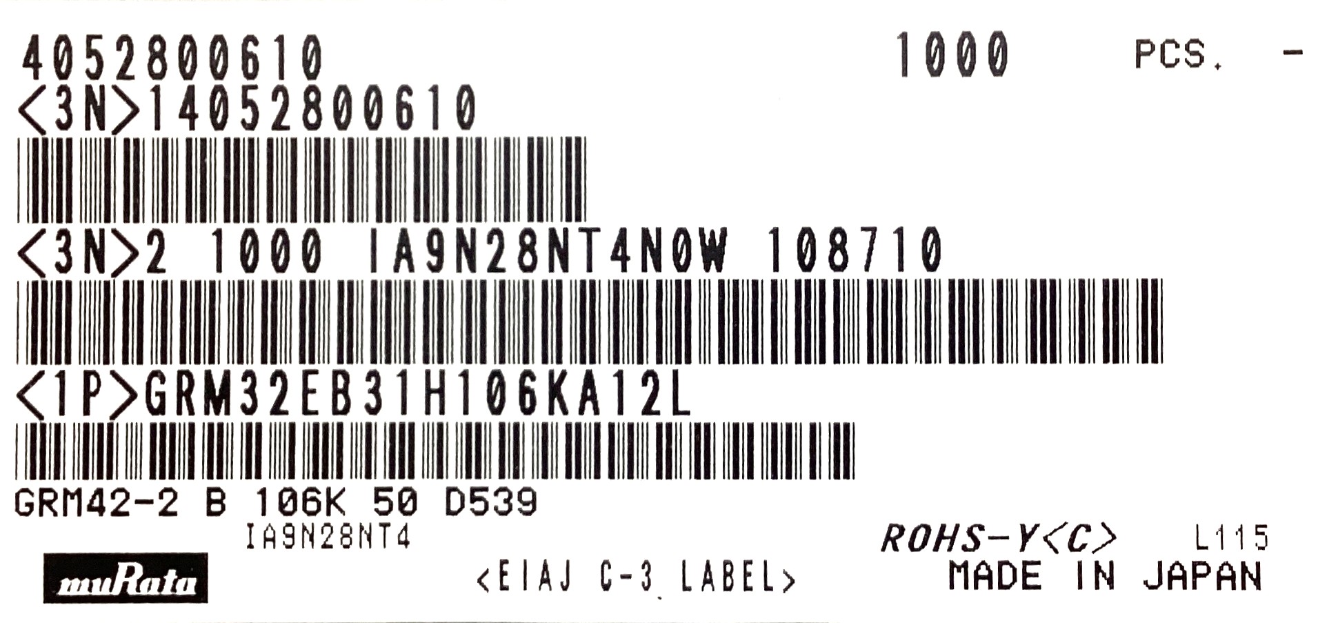 GRM32EB31H106KA12L