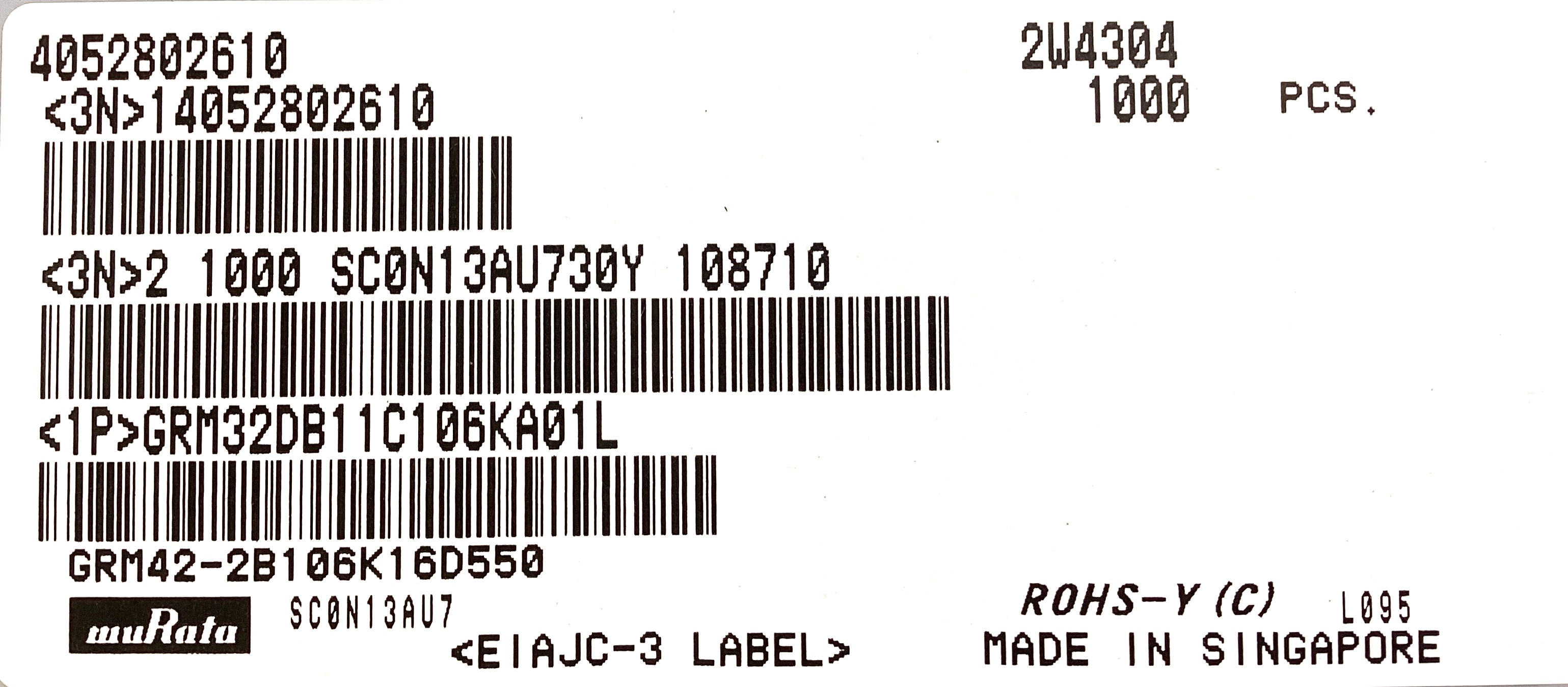 GRM32DB11C106KA01L