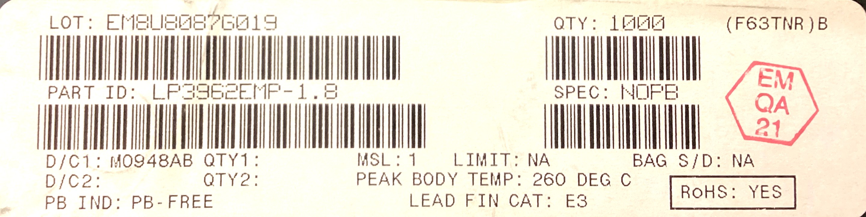 LP3962EMP-1.8/NOPB