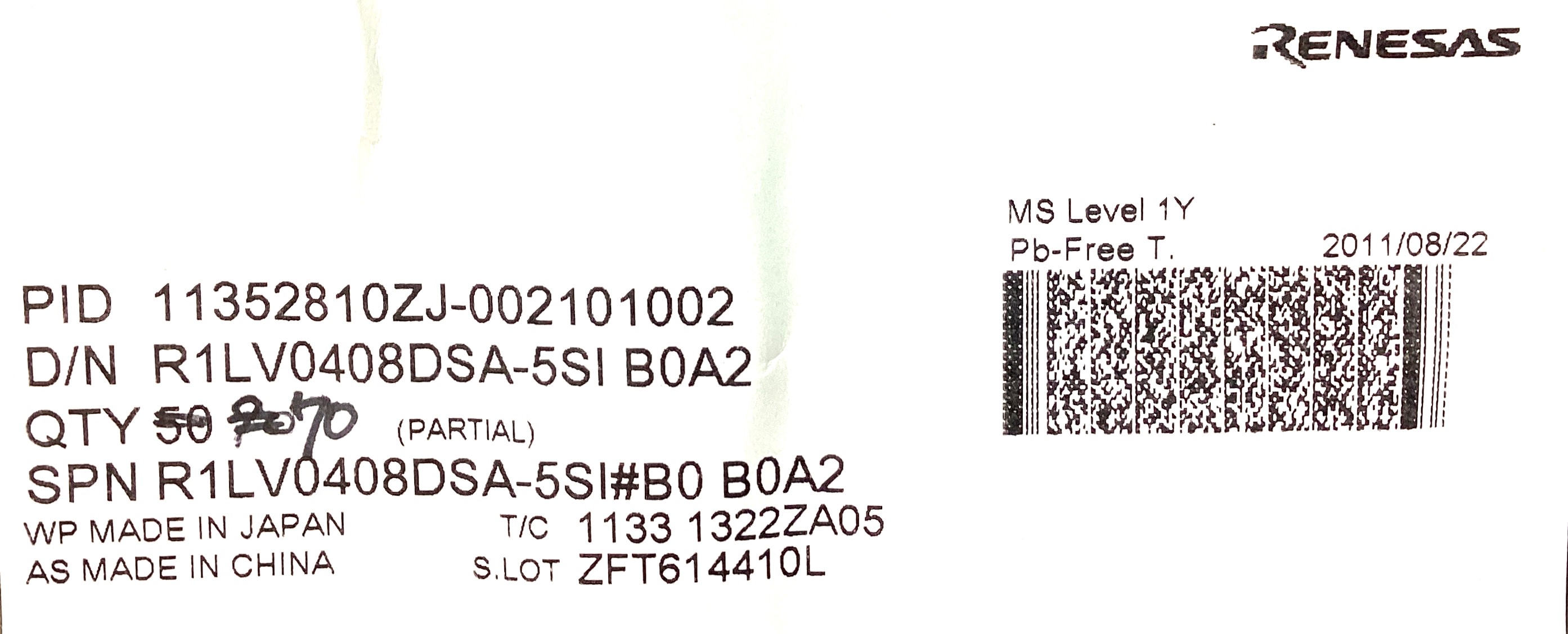 R1LV0408DSA-5SI#B0