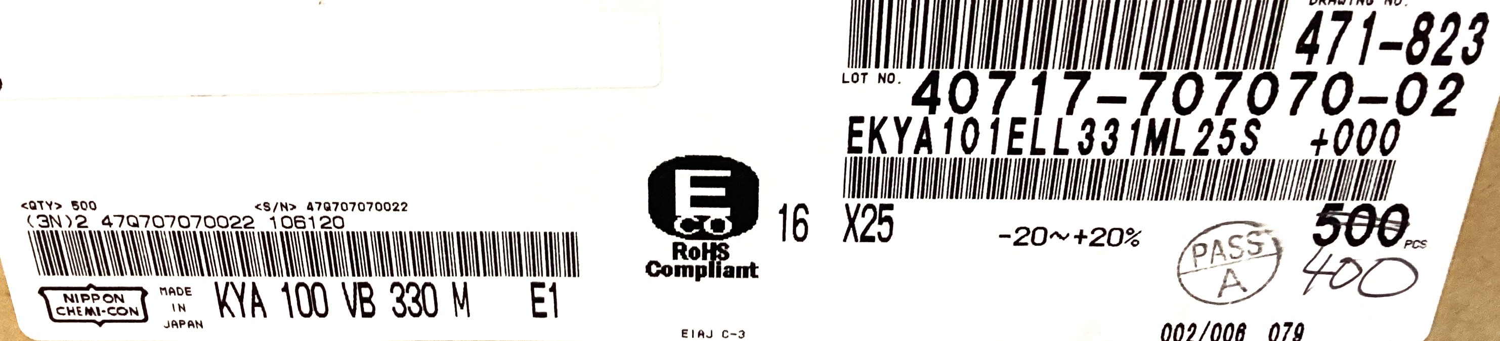 EKYA101ELL331ML25S