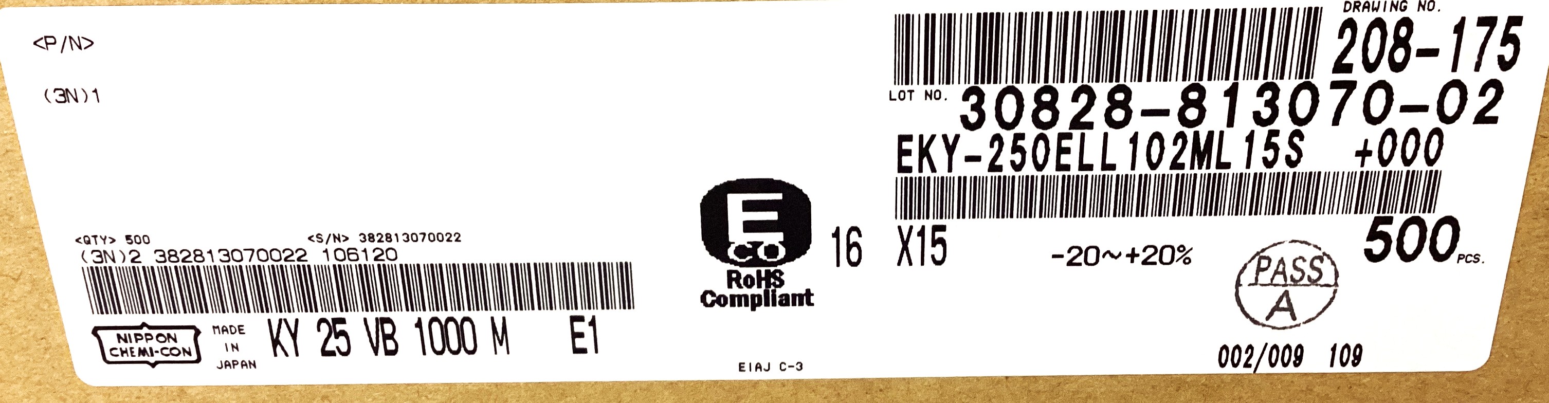 EKY-250ELL102ML15S