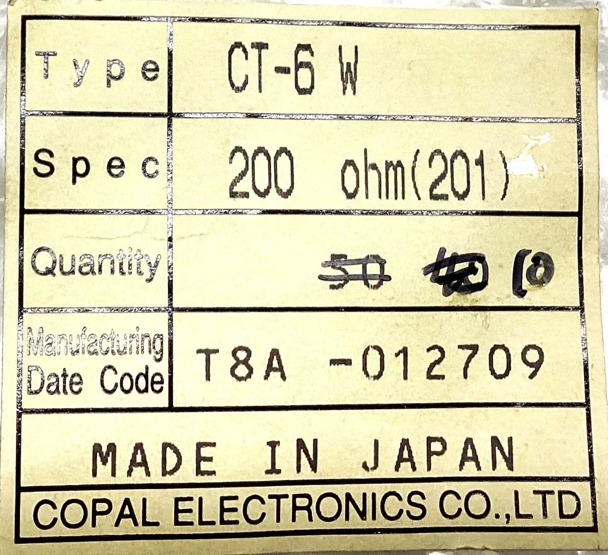 CT-6W200OHM(201)