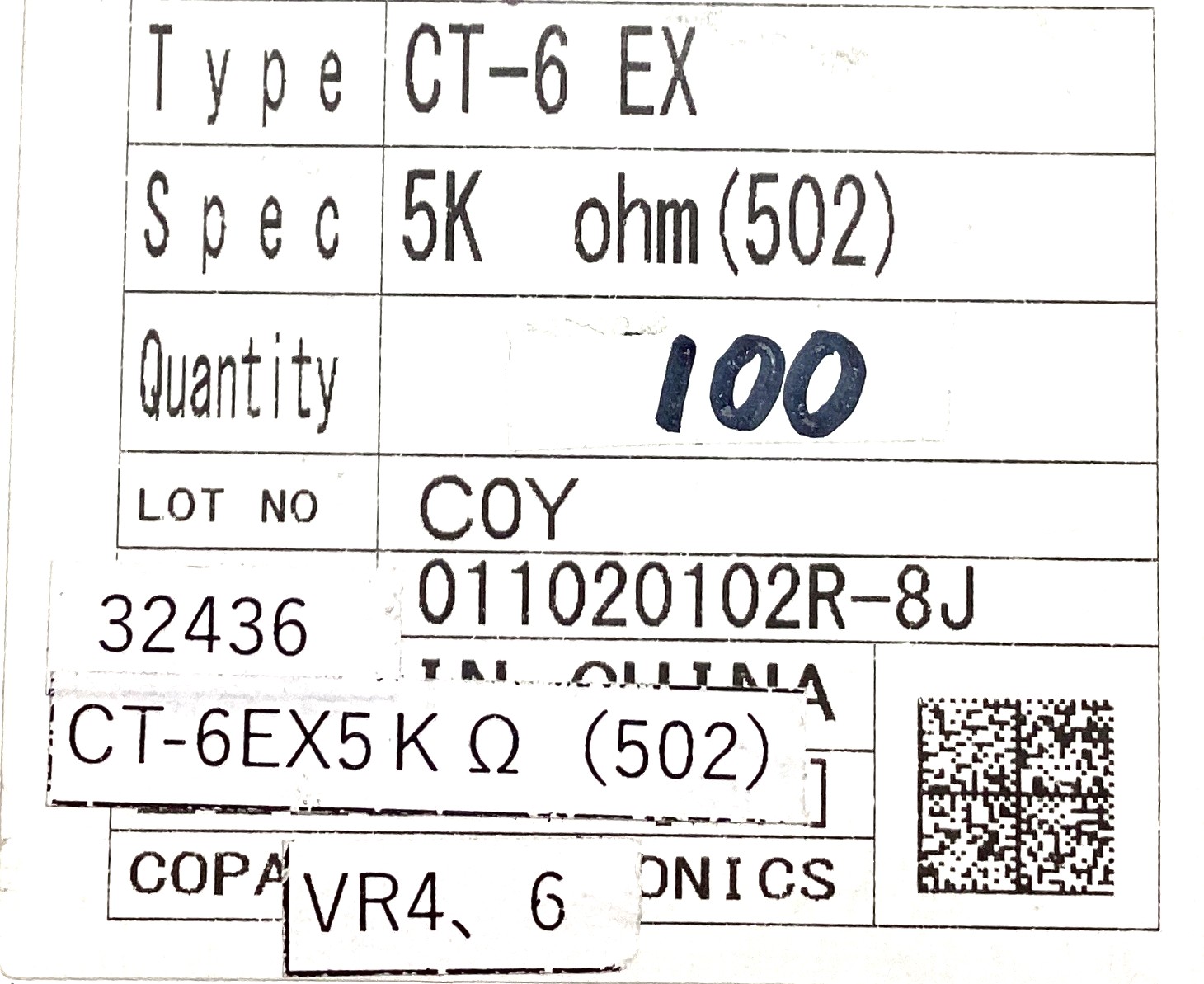 CT-6EX 5KOHM(502)