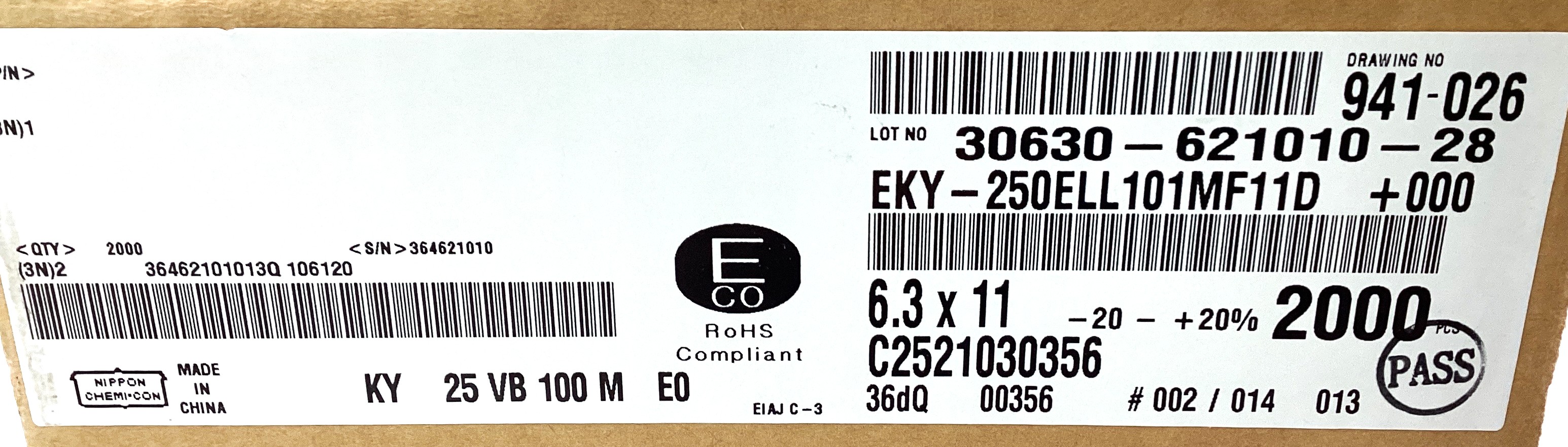 EKY-250ELL101MF11D