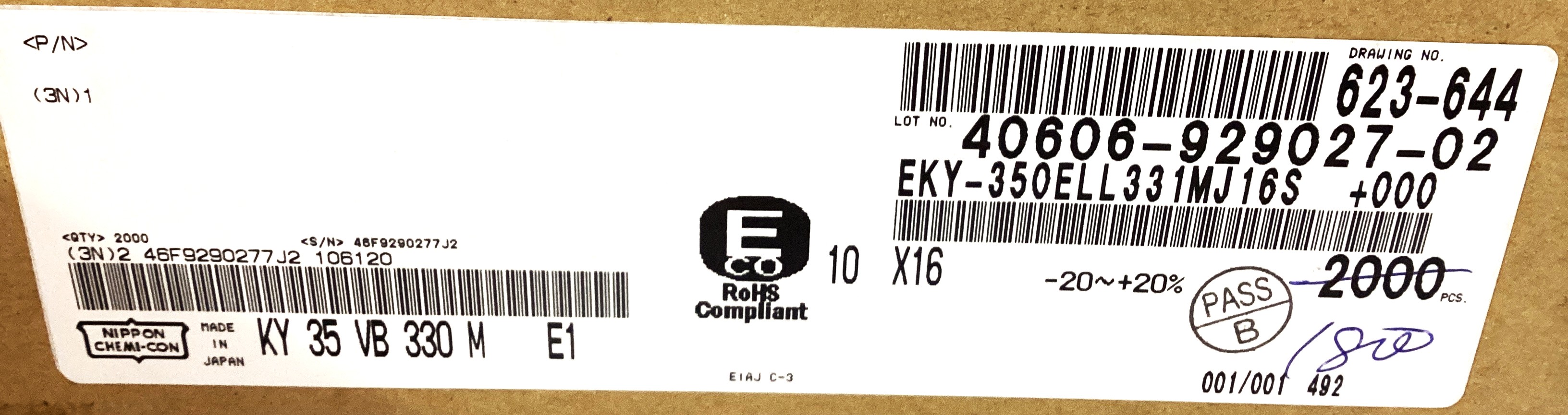 EKY-350ELL331MJ16S