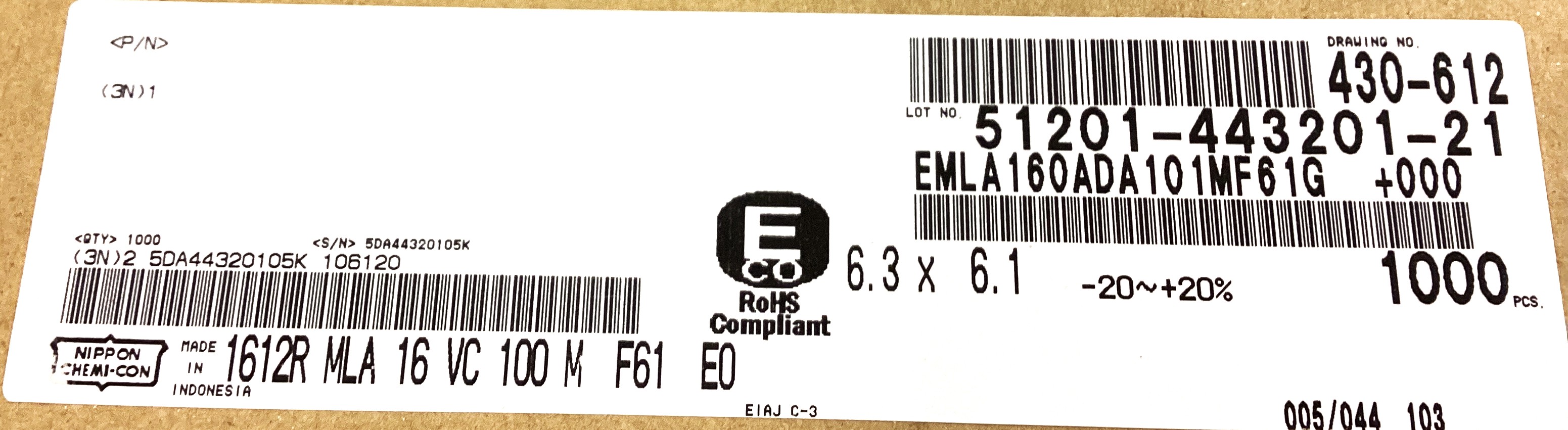 EMLA160ADA101MF61G