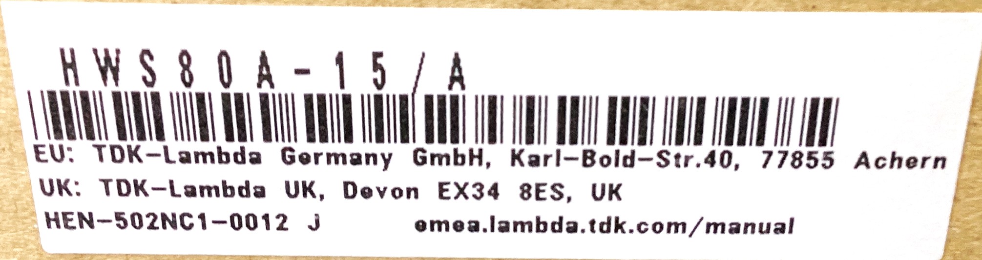 HWS80A-15/A