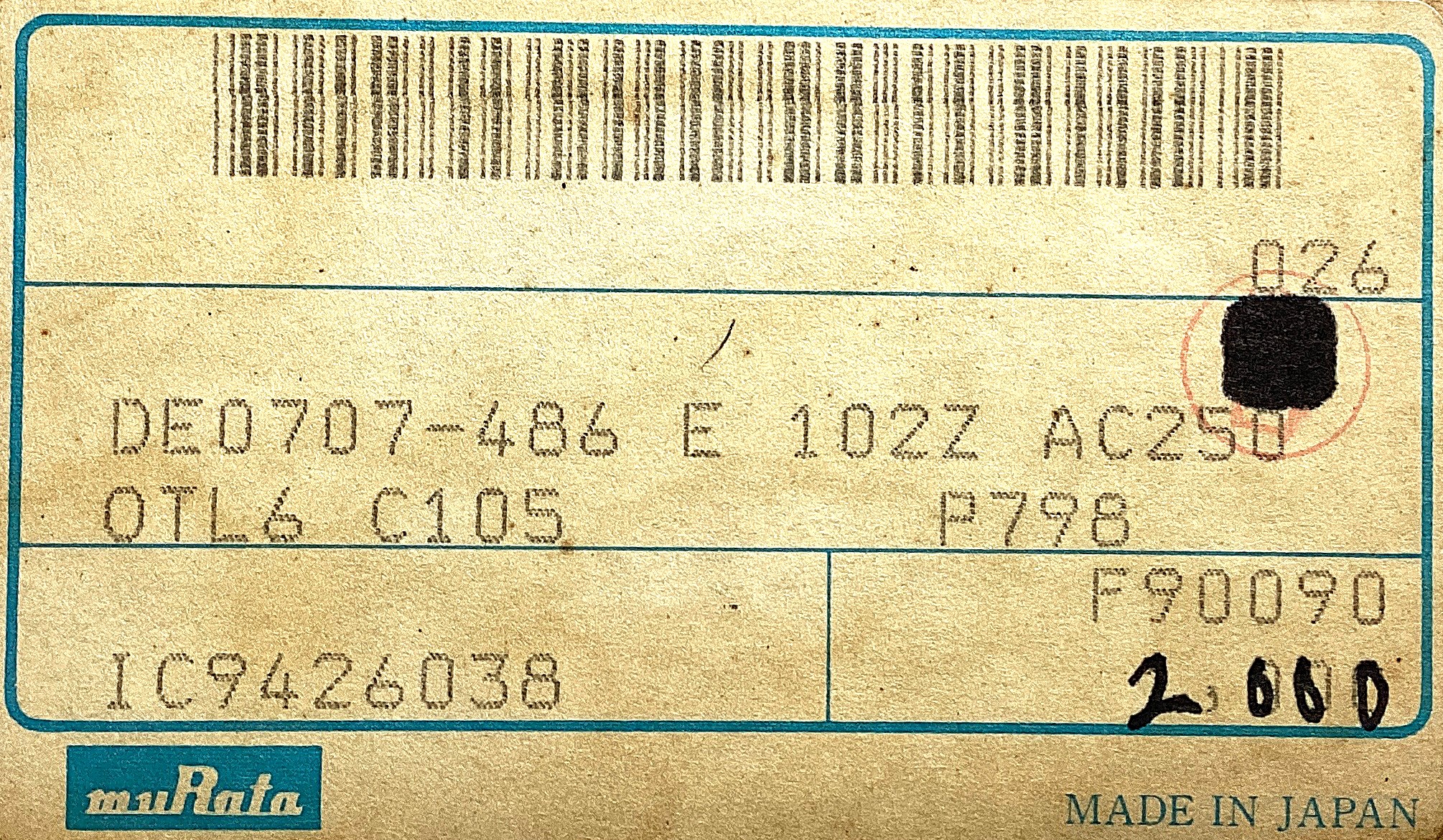 DE0707-486E102ZAC250