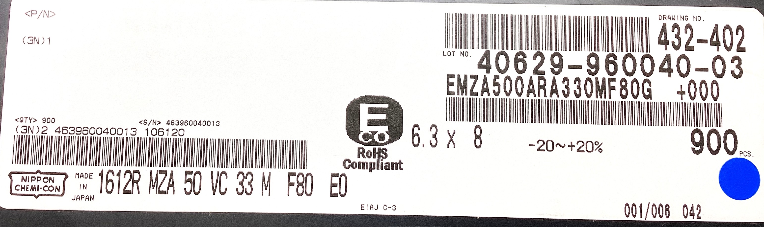 EMZA500ARA330MF80G