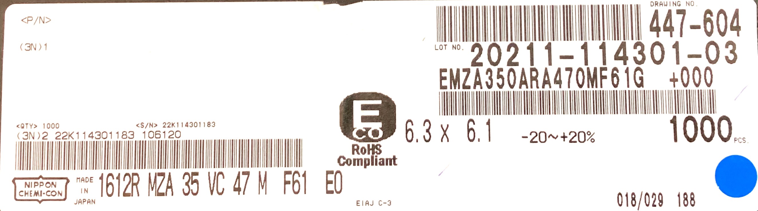 EMZA350ARA470MF61G