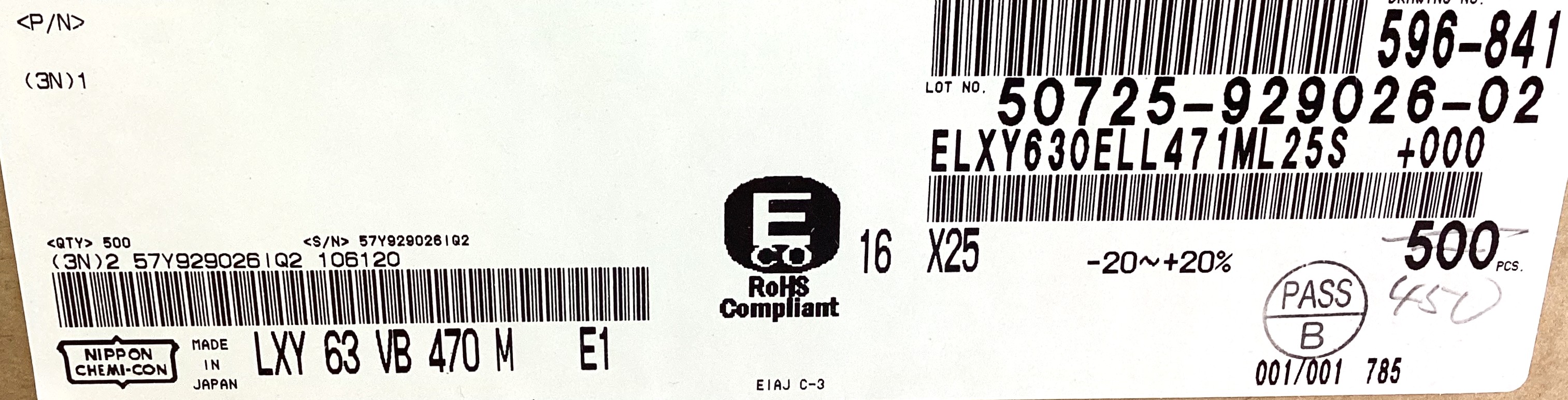 ELXY630ELL471ML25S