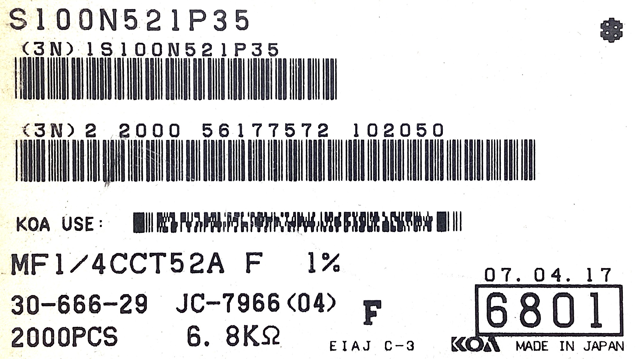 MF1/4CCT52A6801F