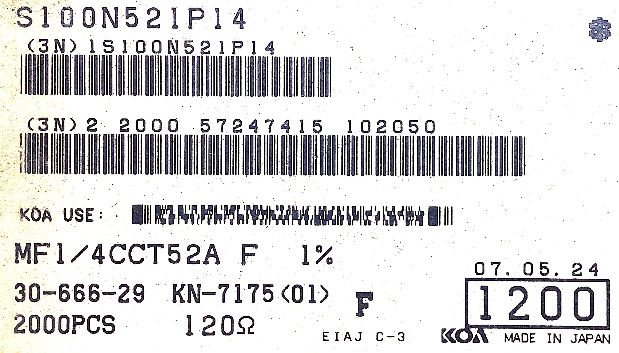 MF1/4CCT52A1200F