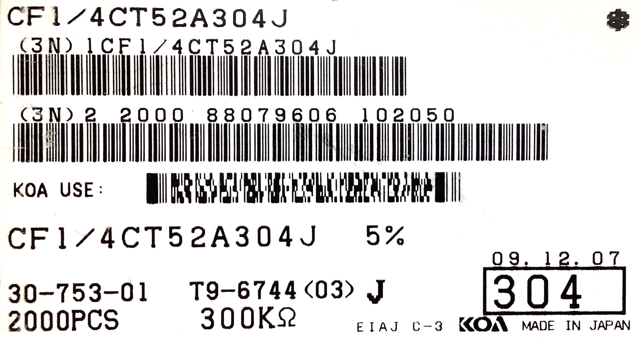 CF1/4CT52A304J