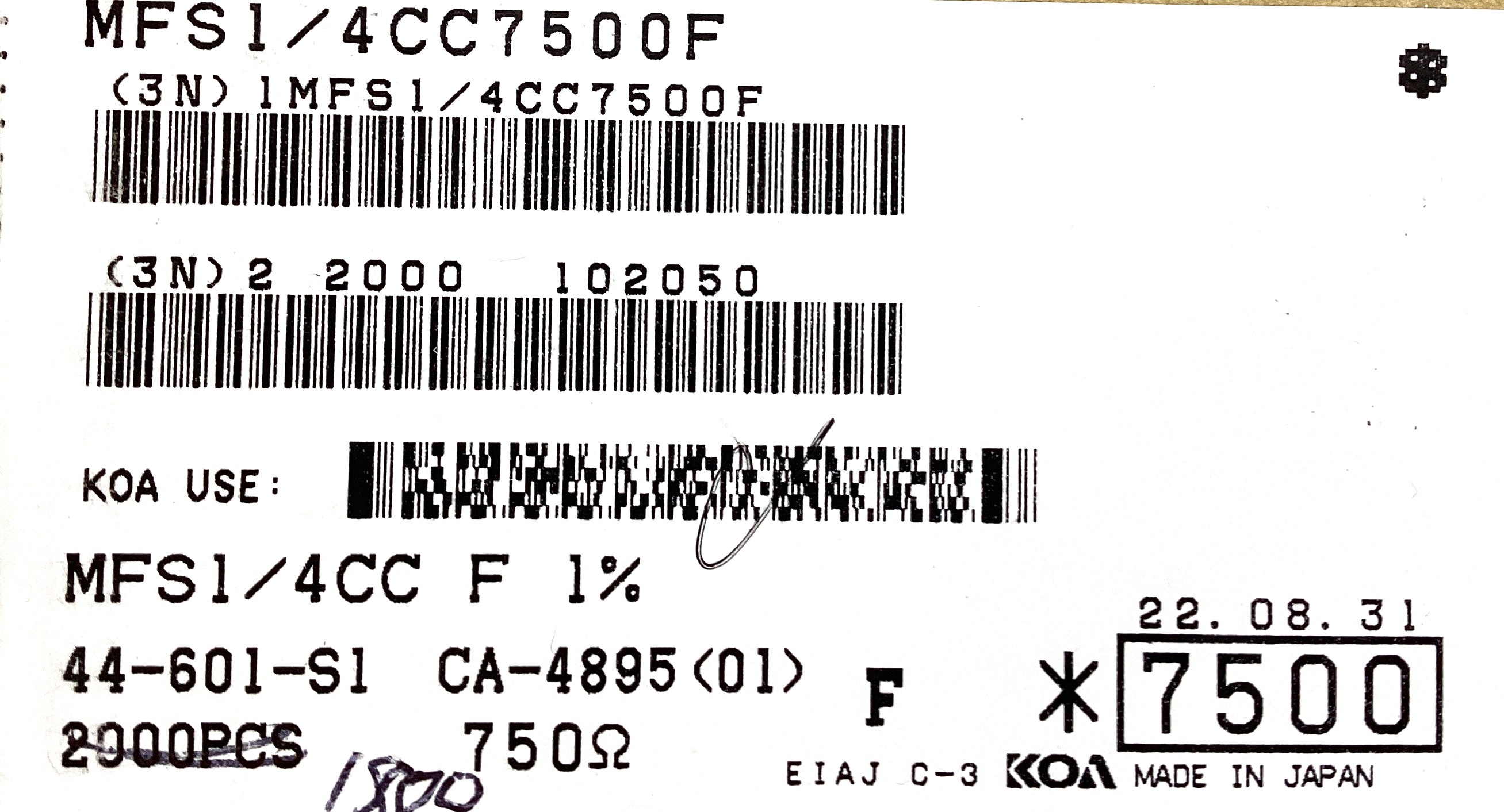 MFS1/4CC 7500F
