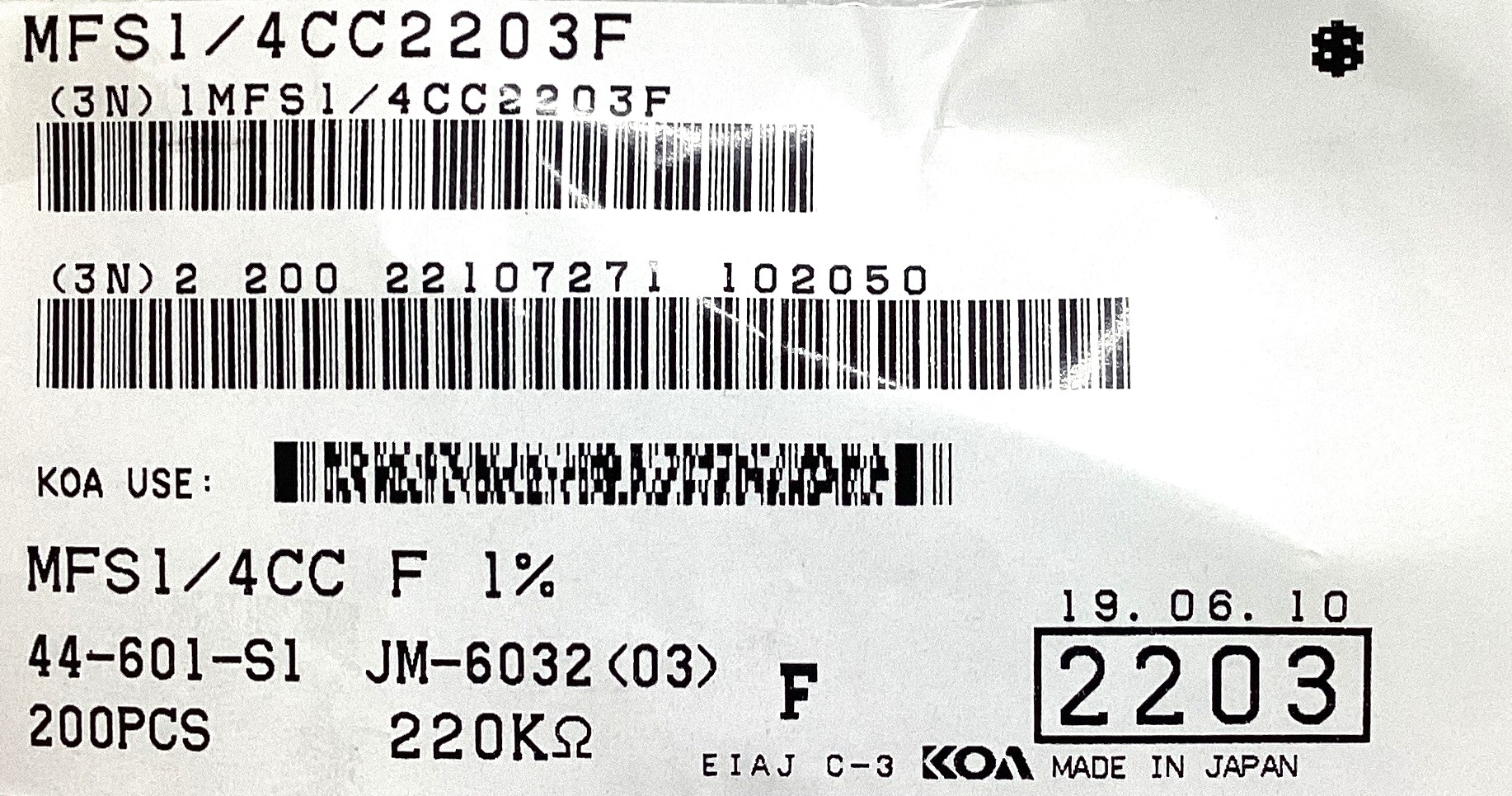 MFS1/4CC 2203F