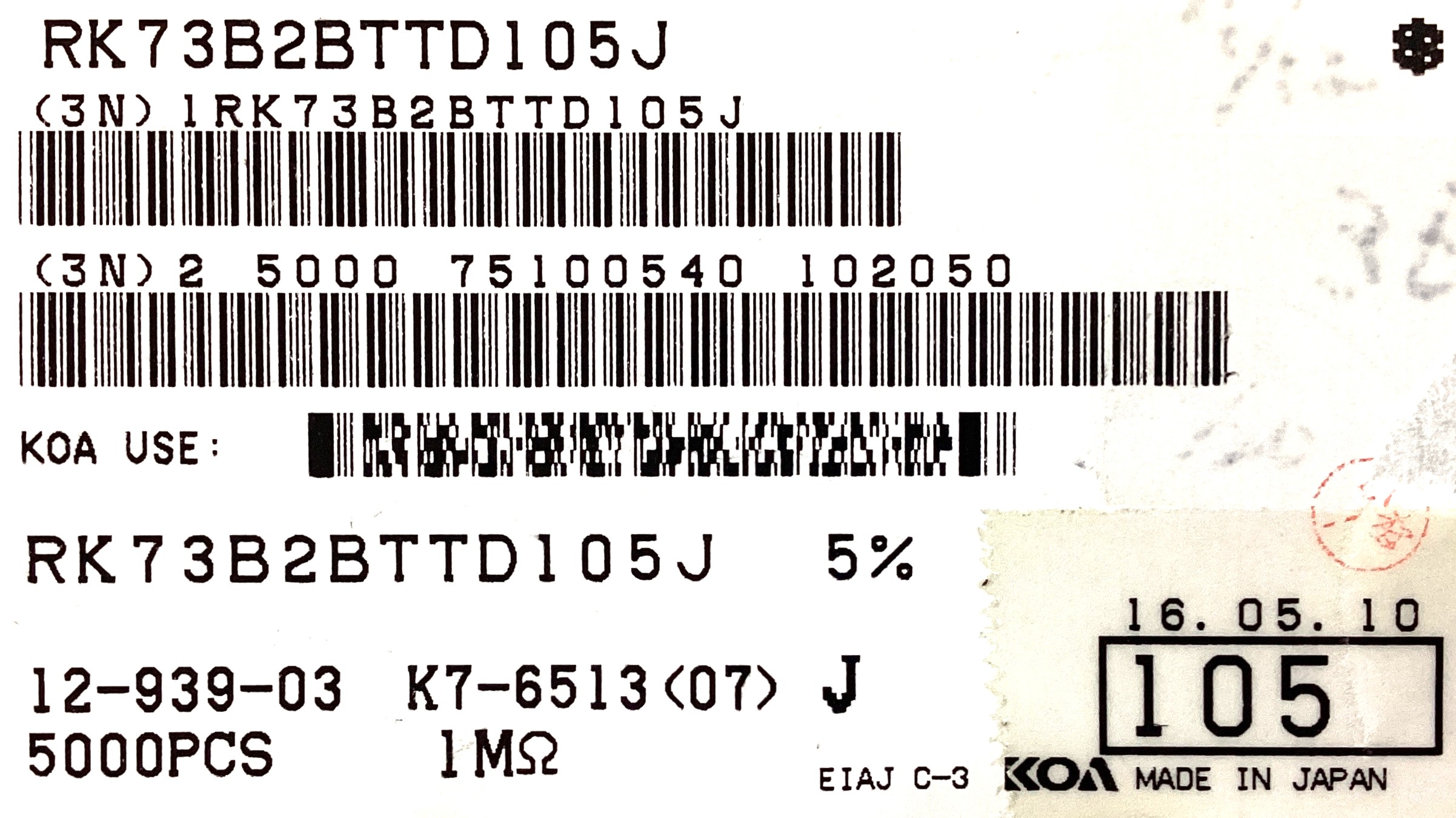 RK73B2BTTD105J