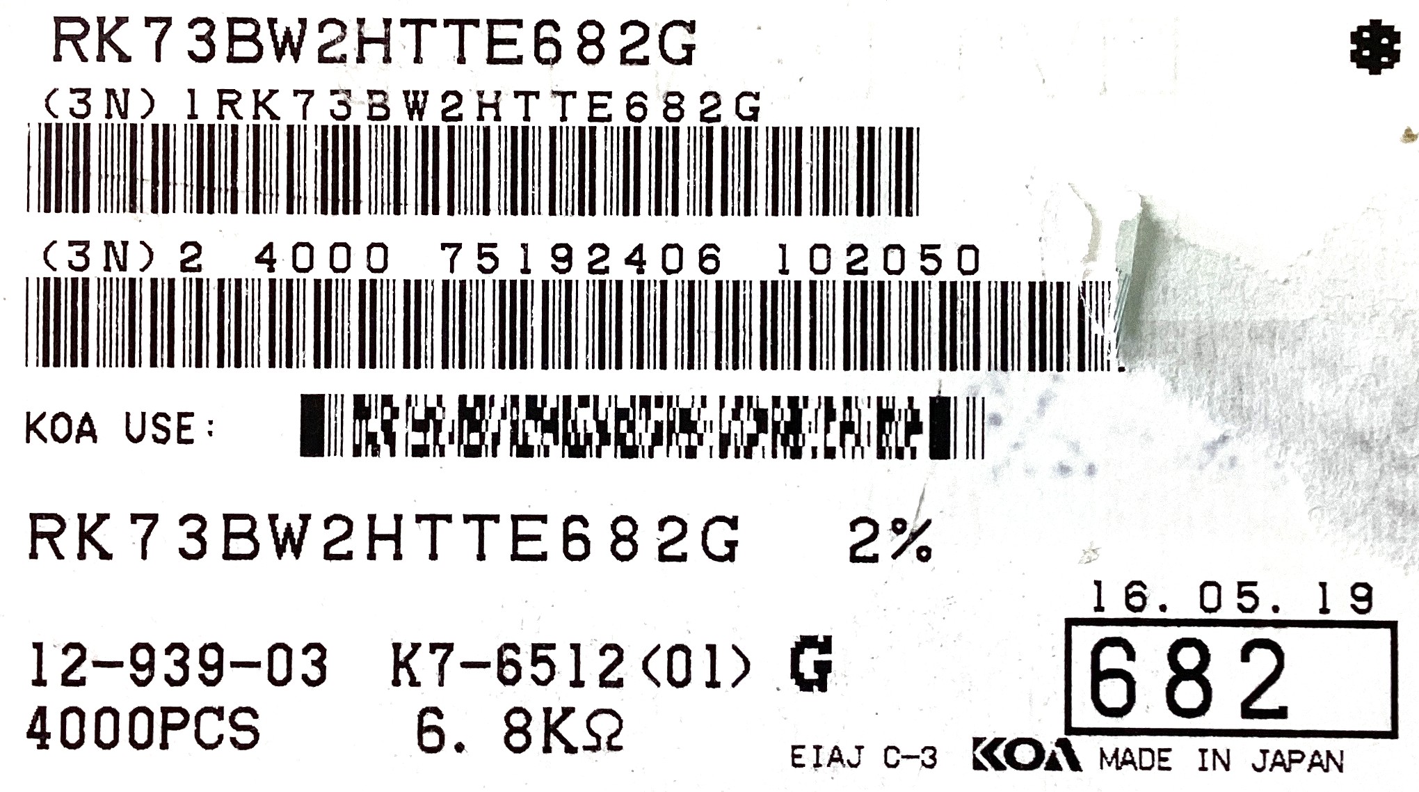 RK73BW2HTTE682G