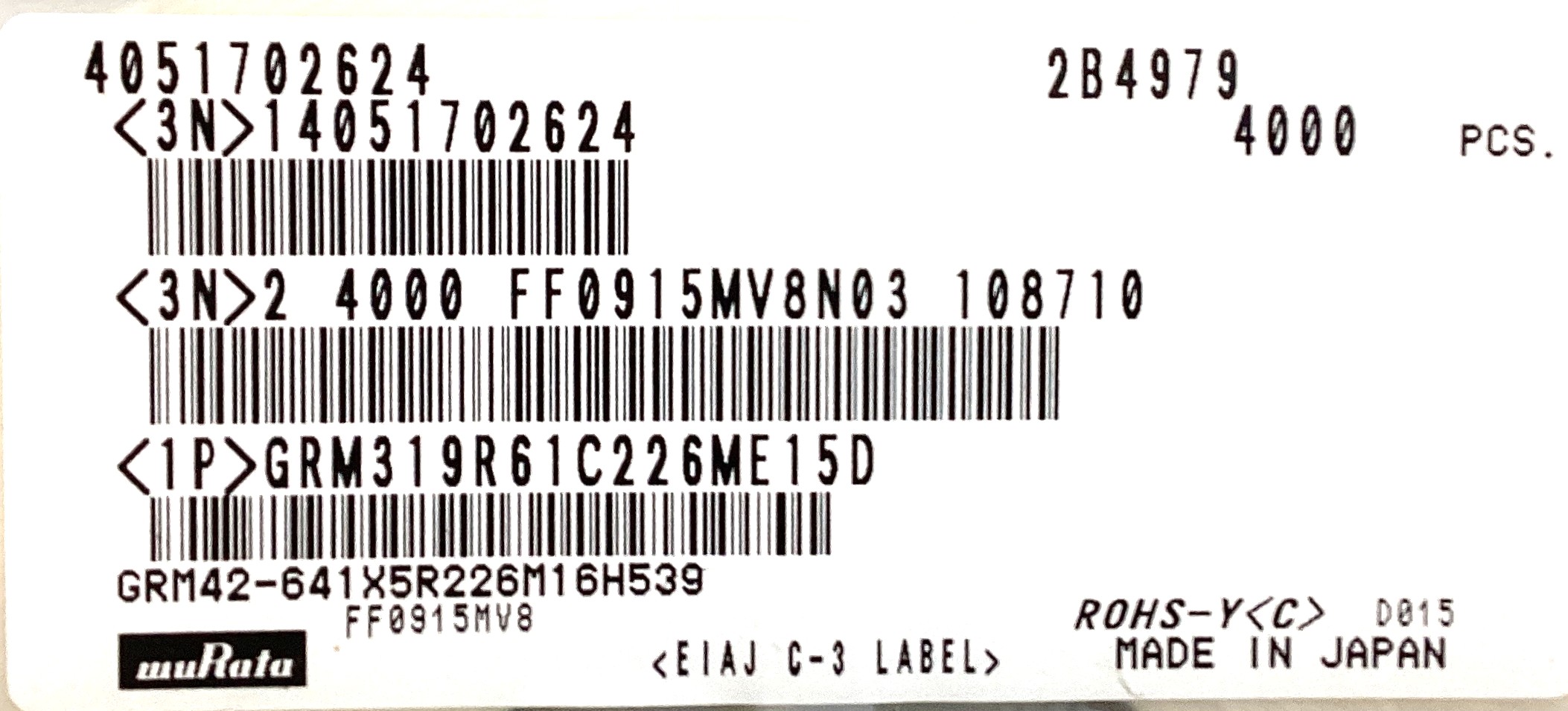 GRM319R61C226ME15D