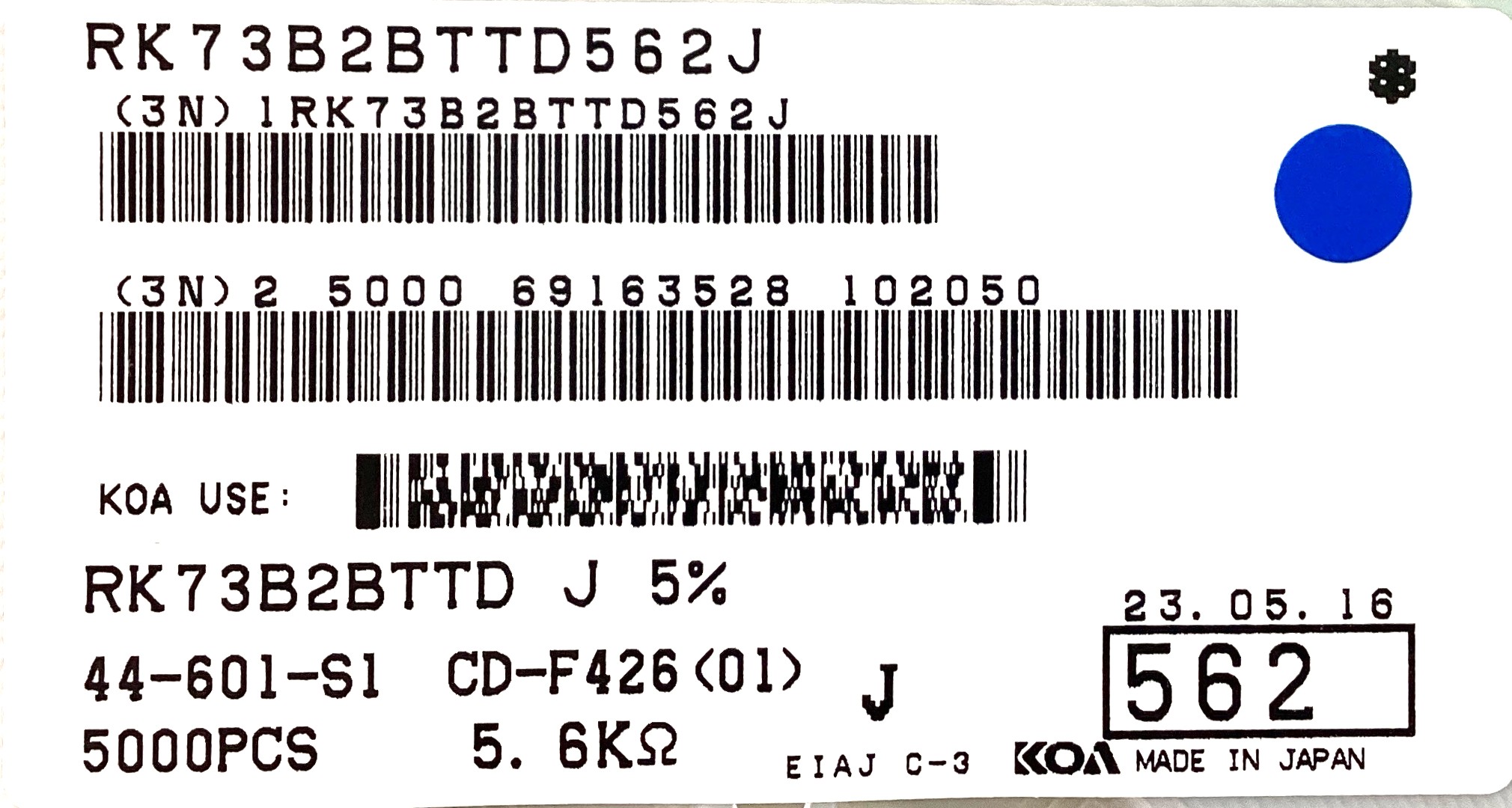 RK73B2BTTD562J