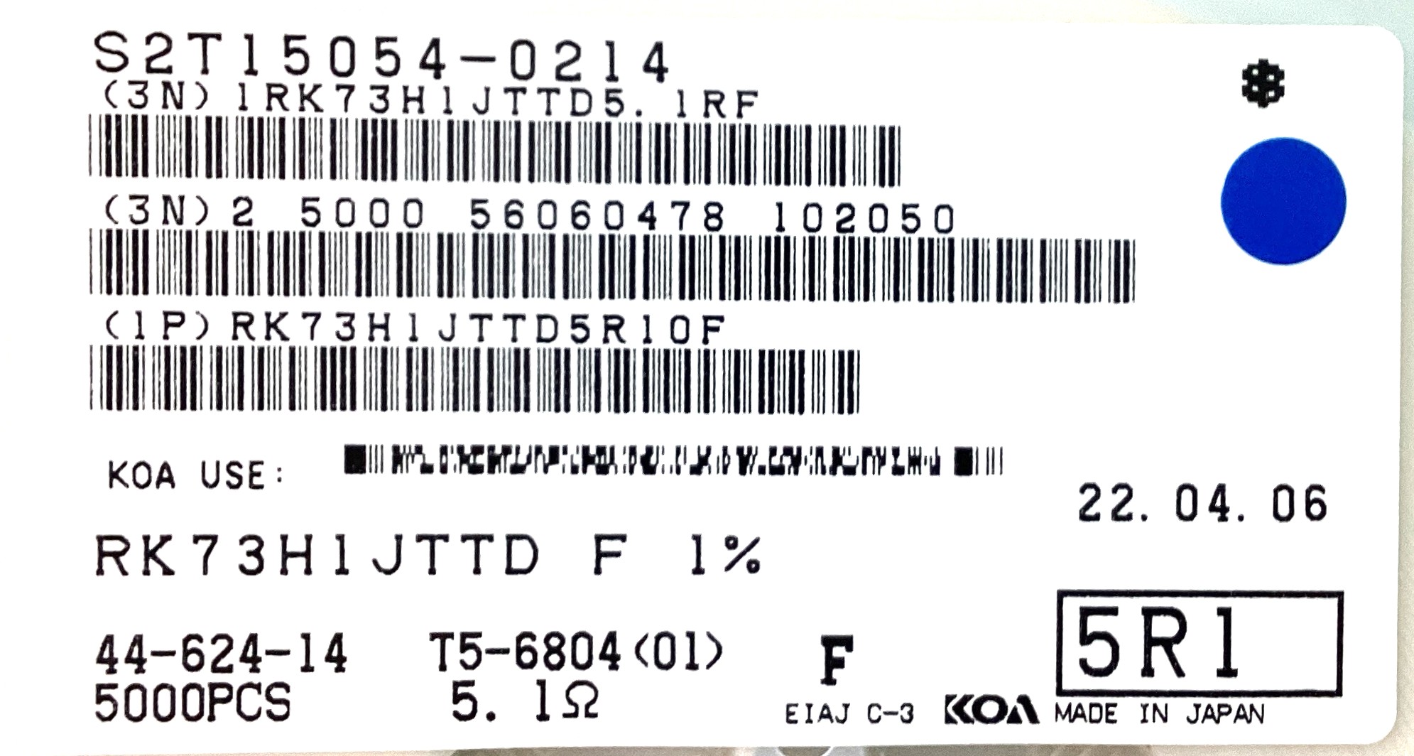 RK73H1JTTD5R1F