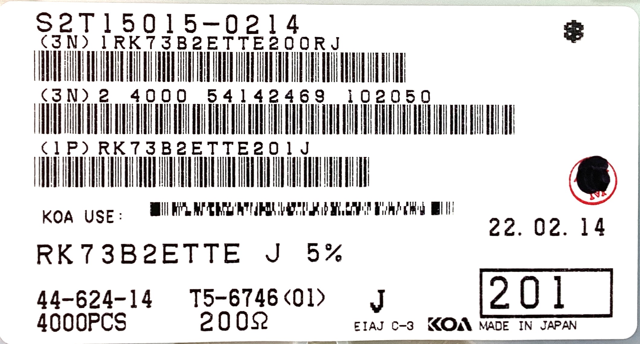 RK73B2ETTE201J