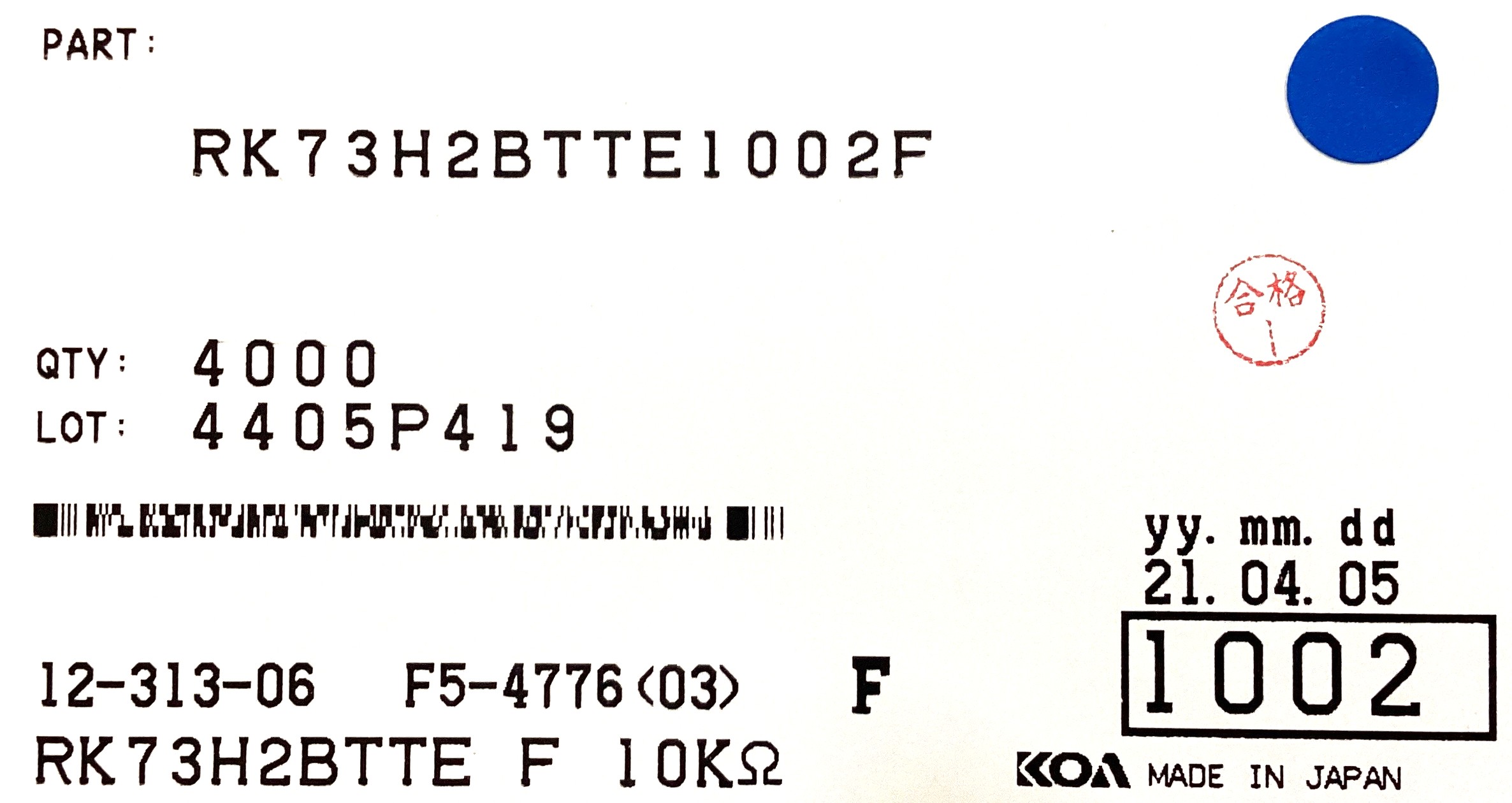 RK73H2BTTE1002F