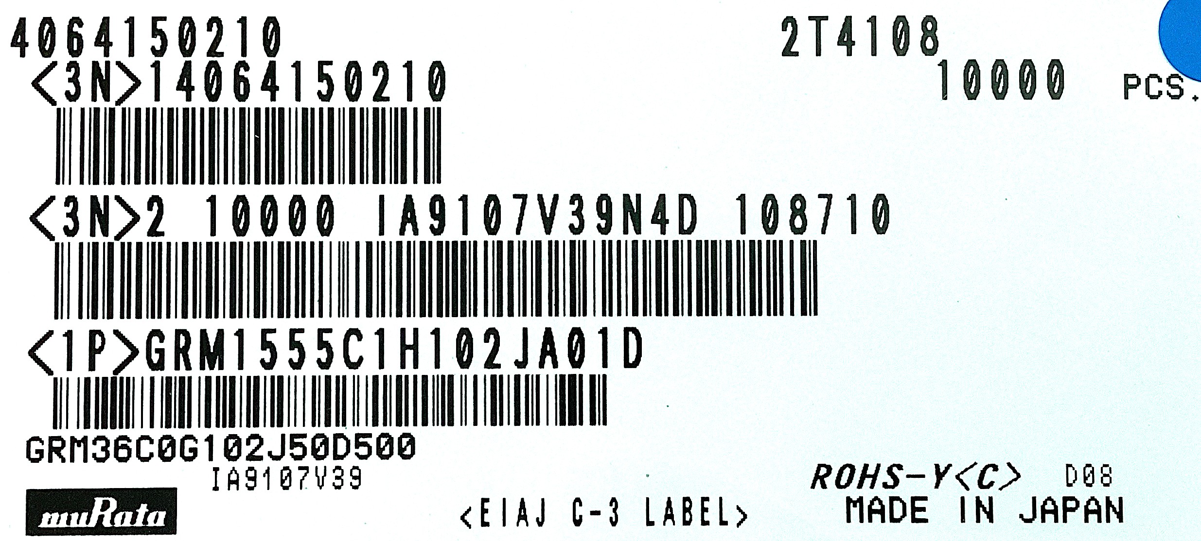 GRM1555C1H102JA01D