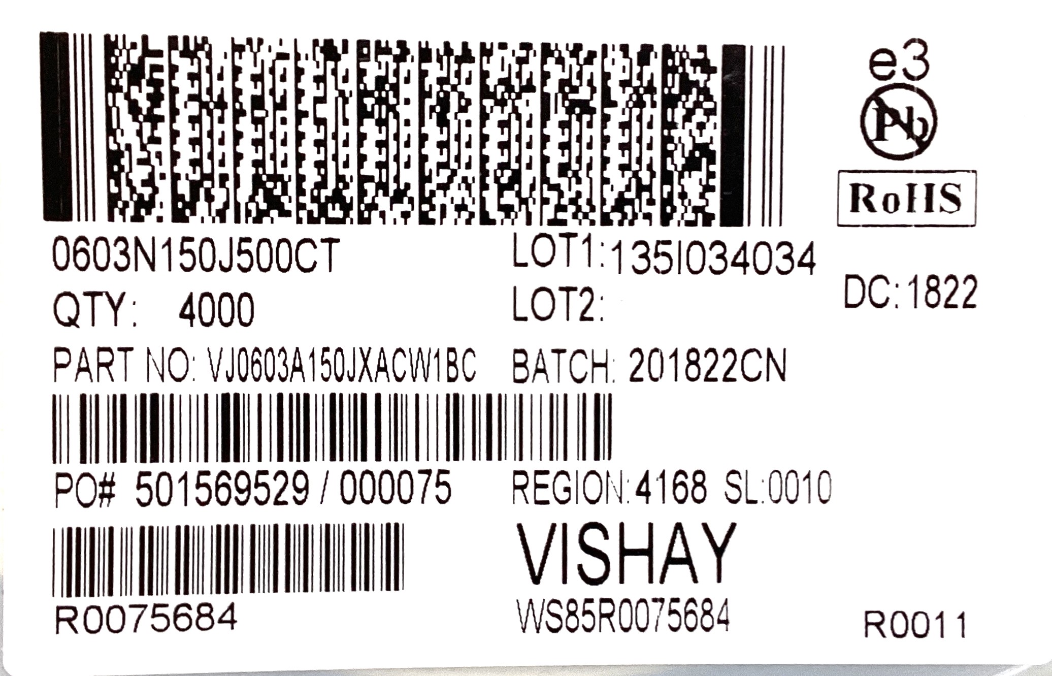 VJ0603A150JXACW1BC