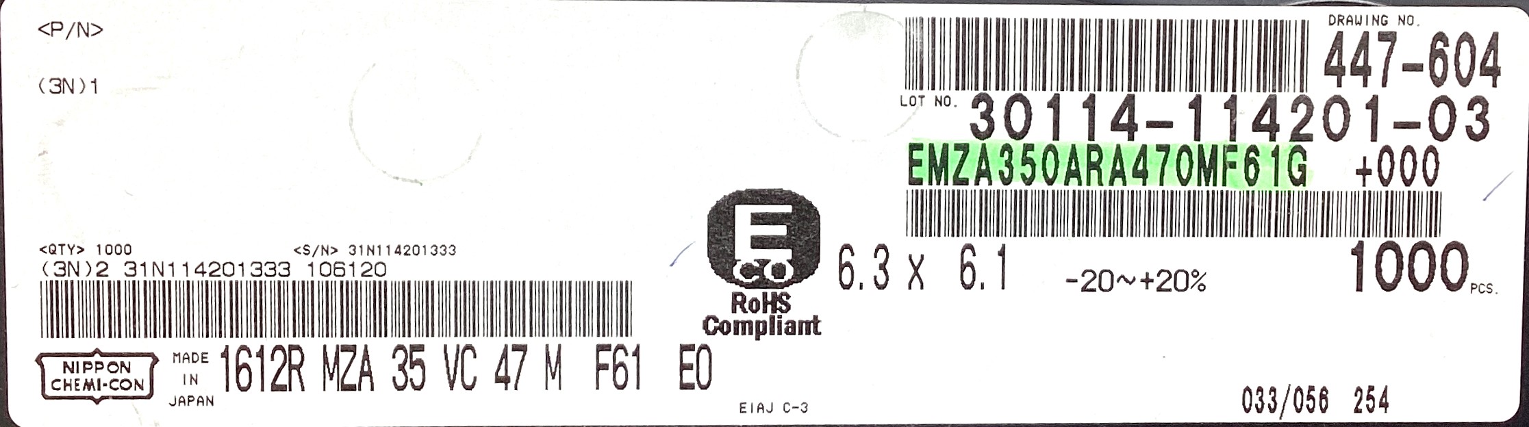 EMZA350ARA470MF61G