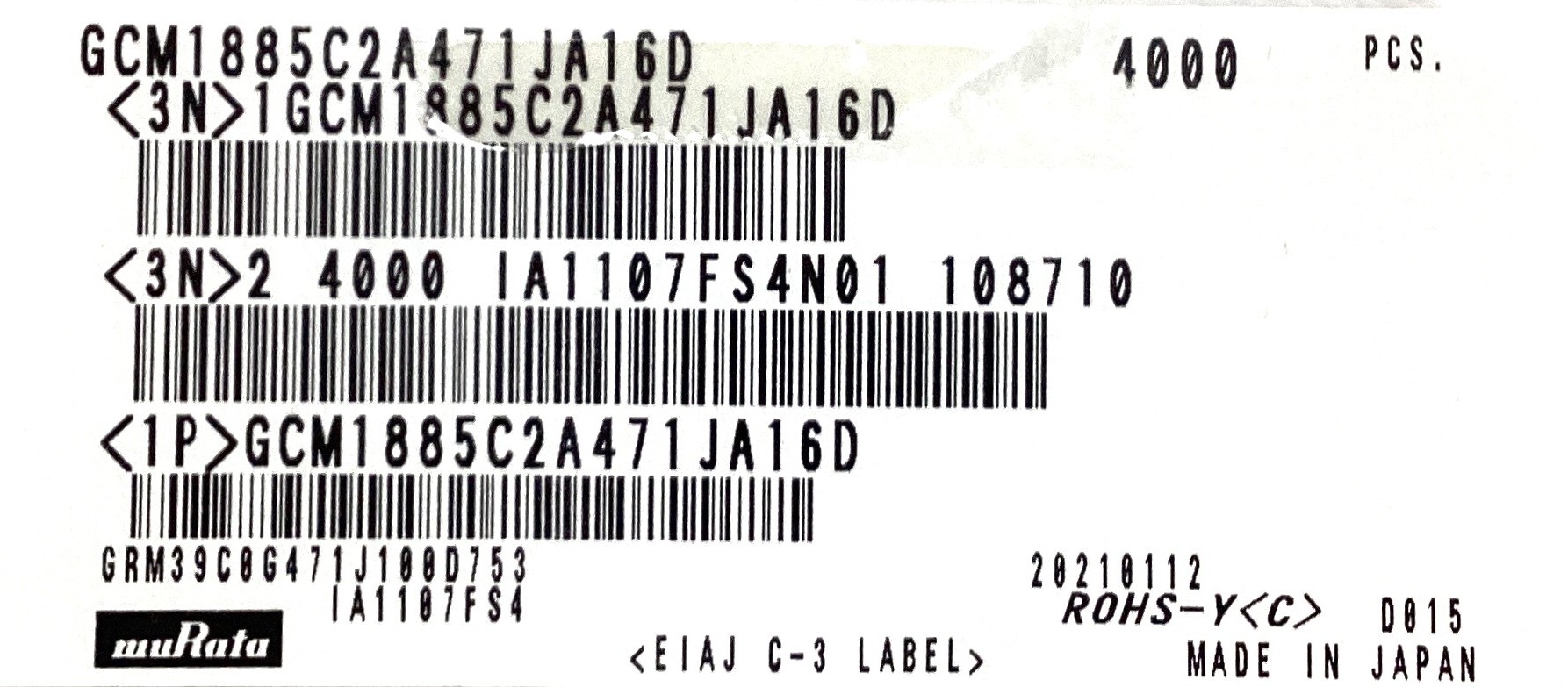 GCM1885C2A471JA16D