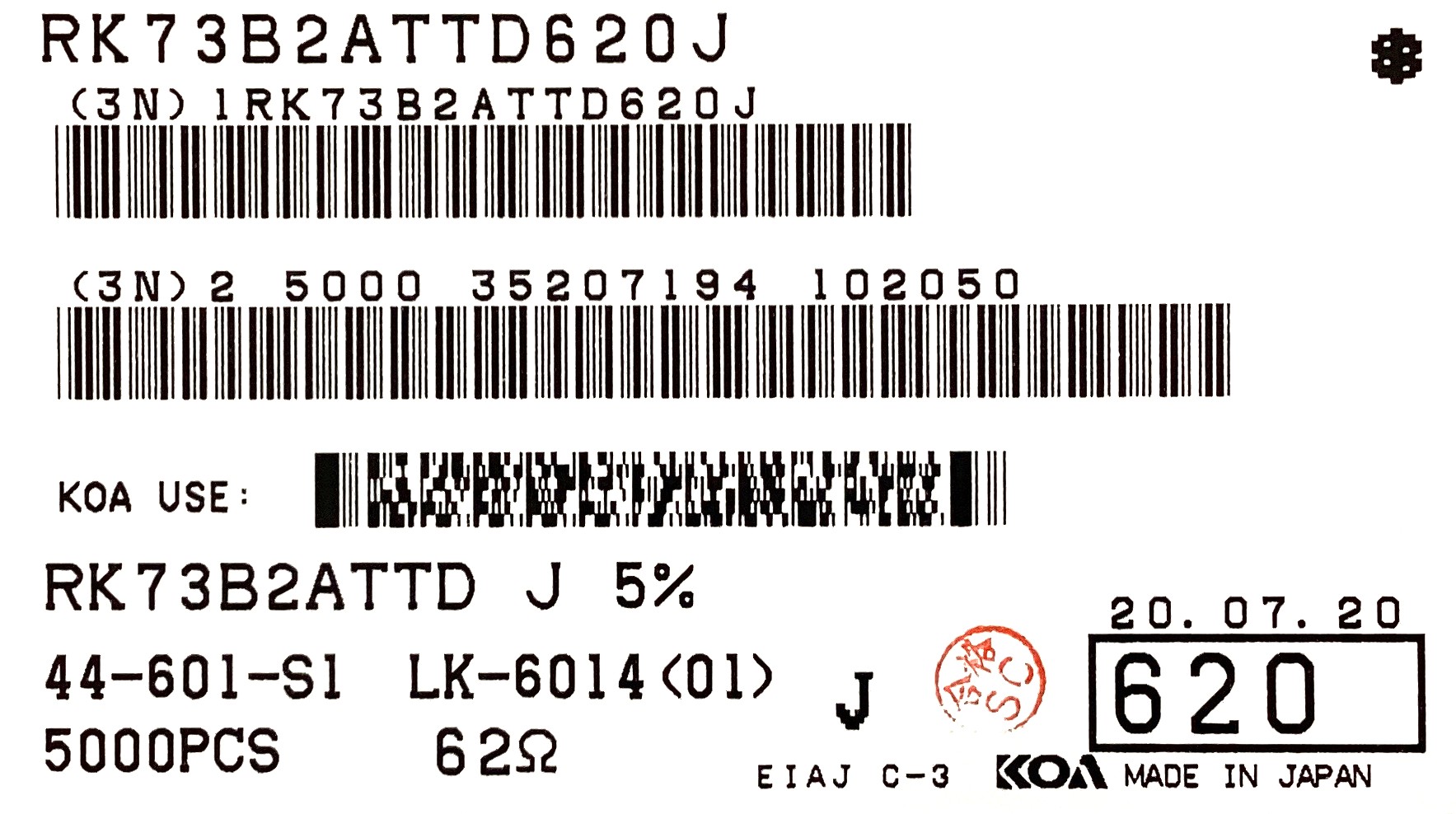 RK73B2ATTD620J