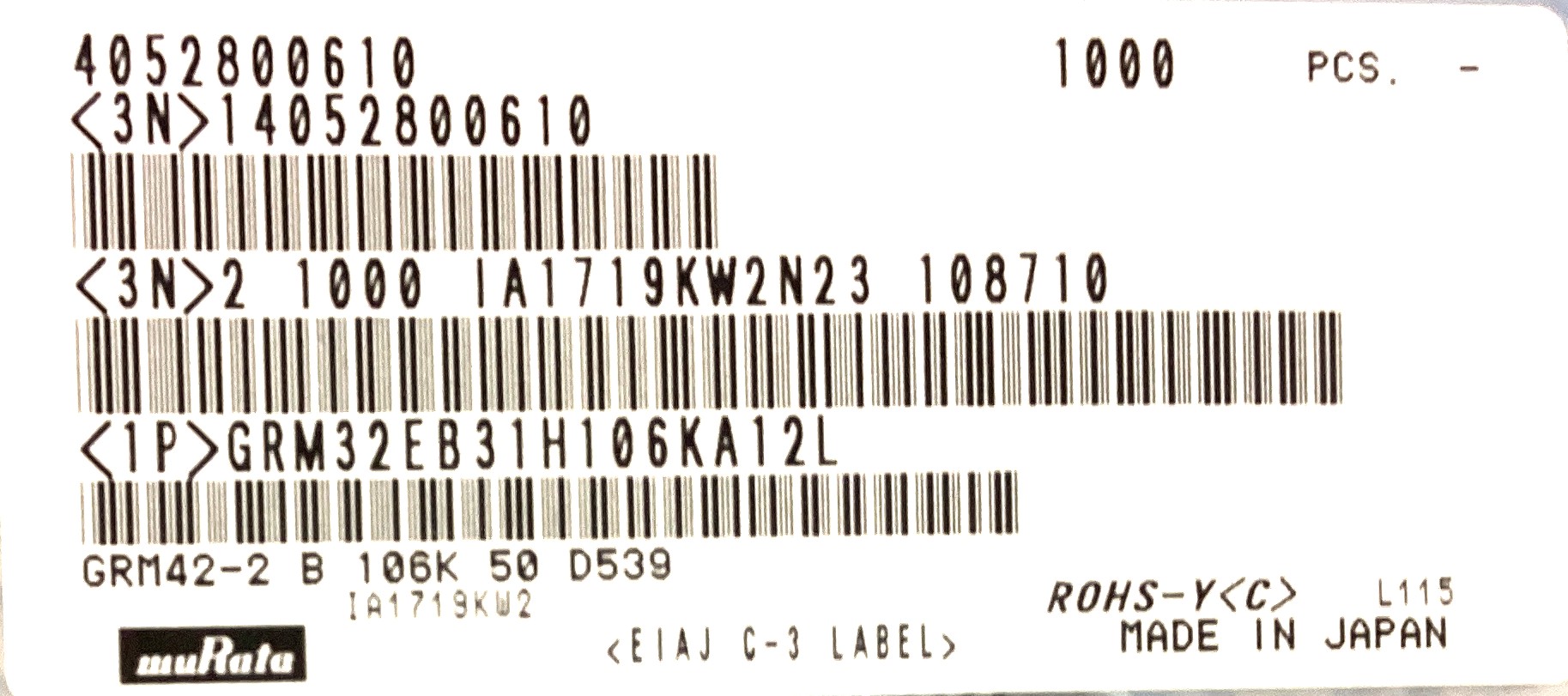 GRM32EB31H106KA12L