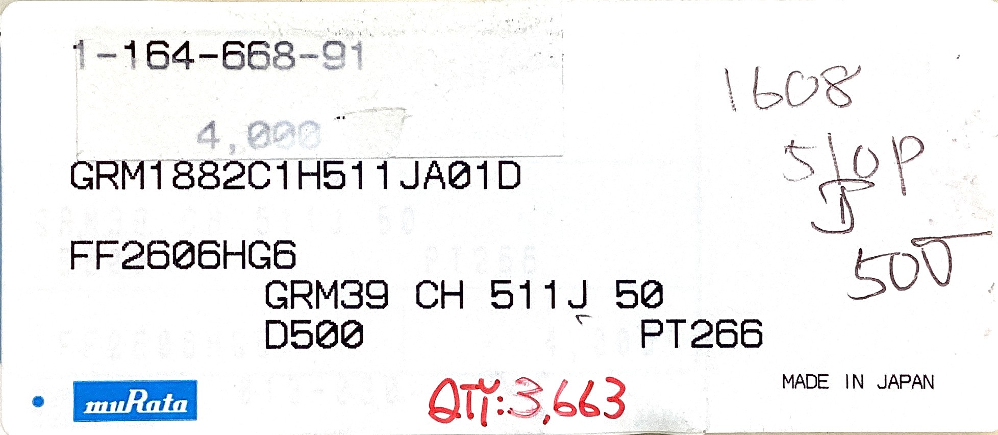 GRM1882C1H511JA01D