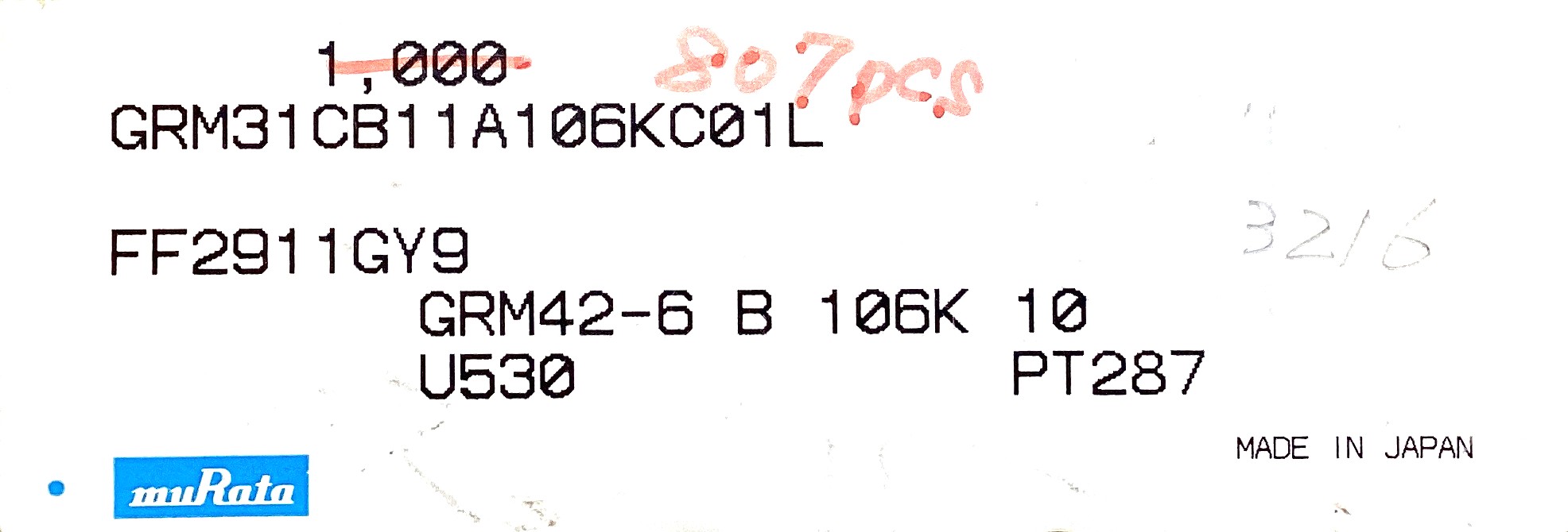 GRM31CB11A106KC01L