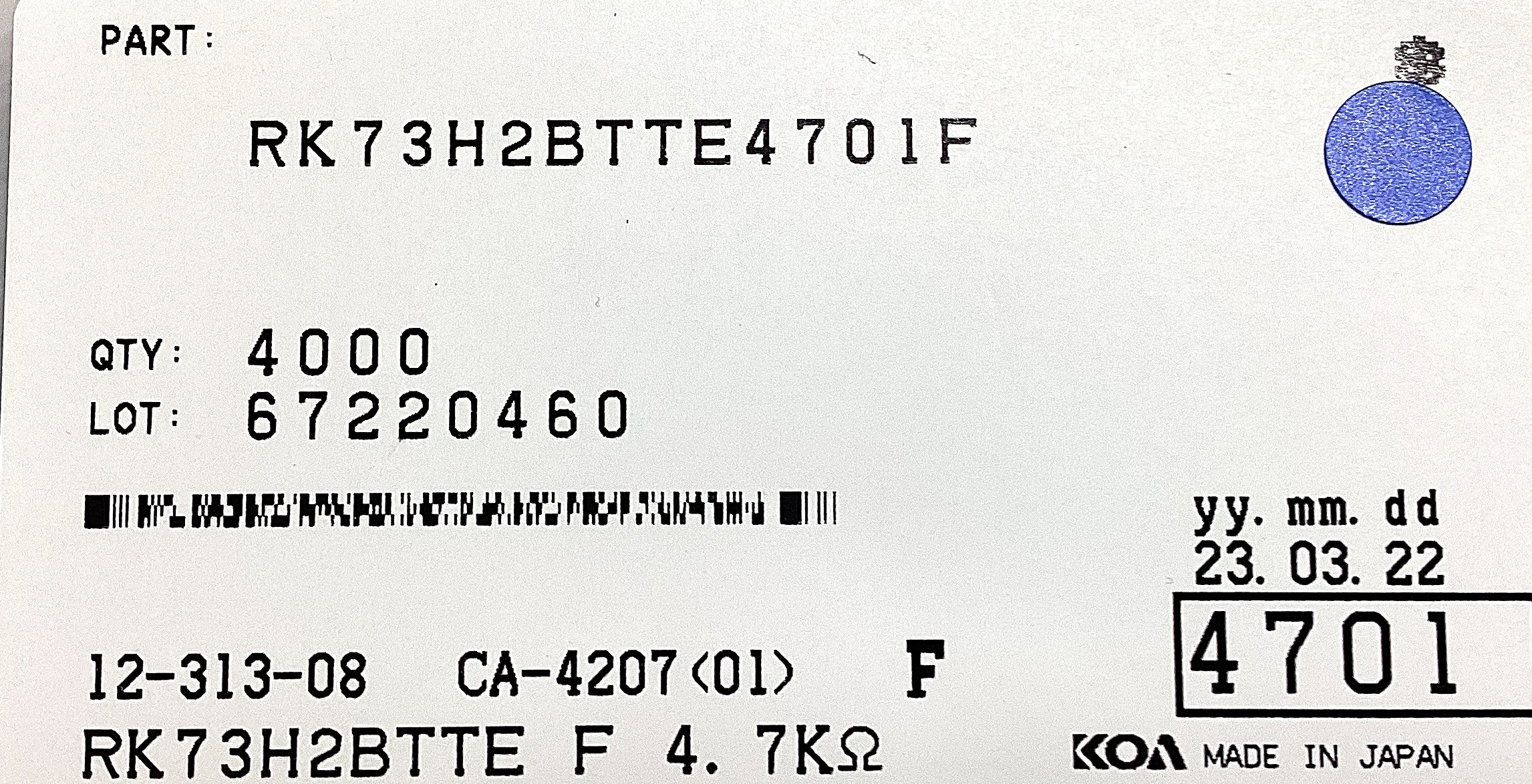 RK73H2BTTE4701F