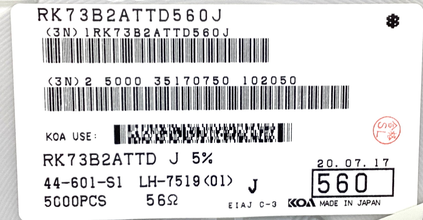 RK73B2ATTD560J