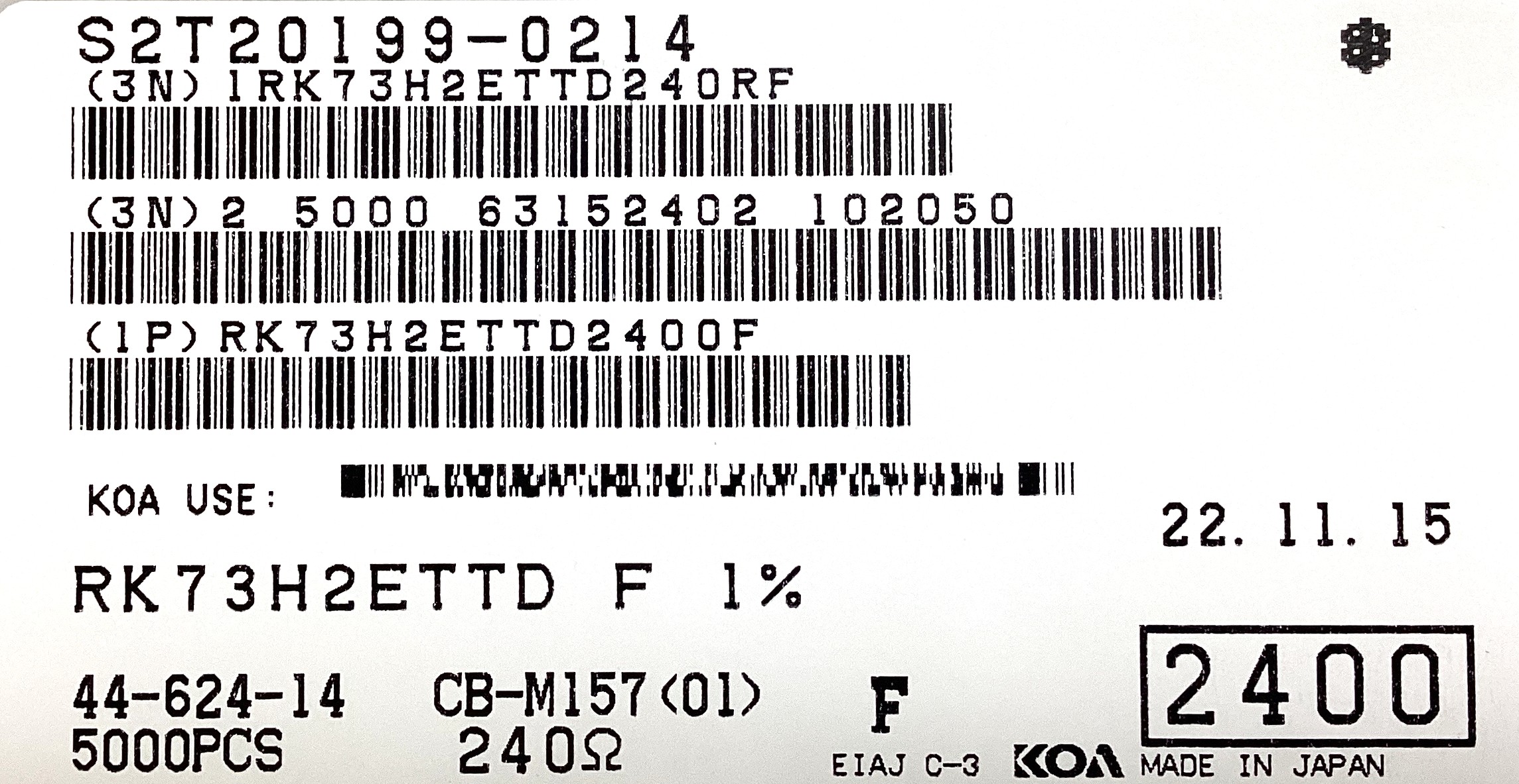 RK73H2ETTD2400F