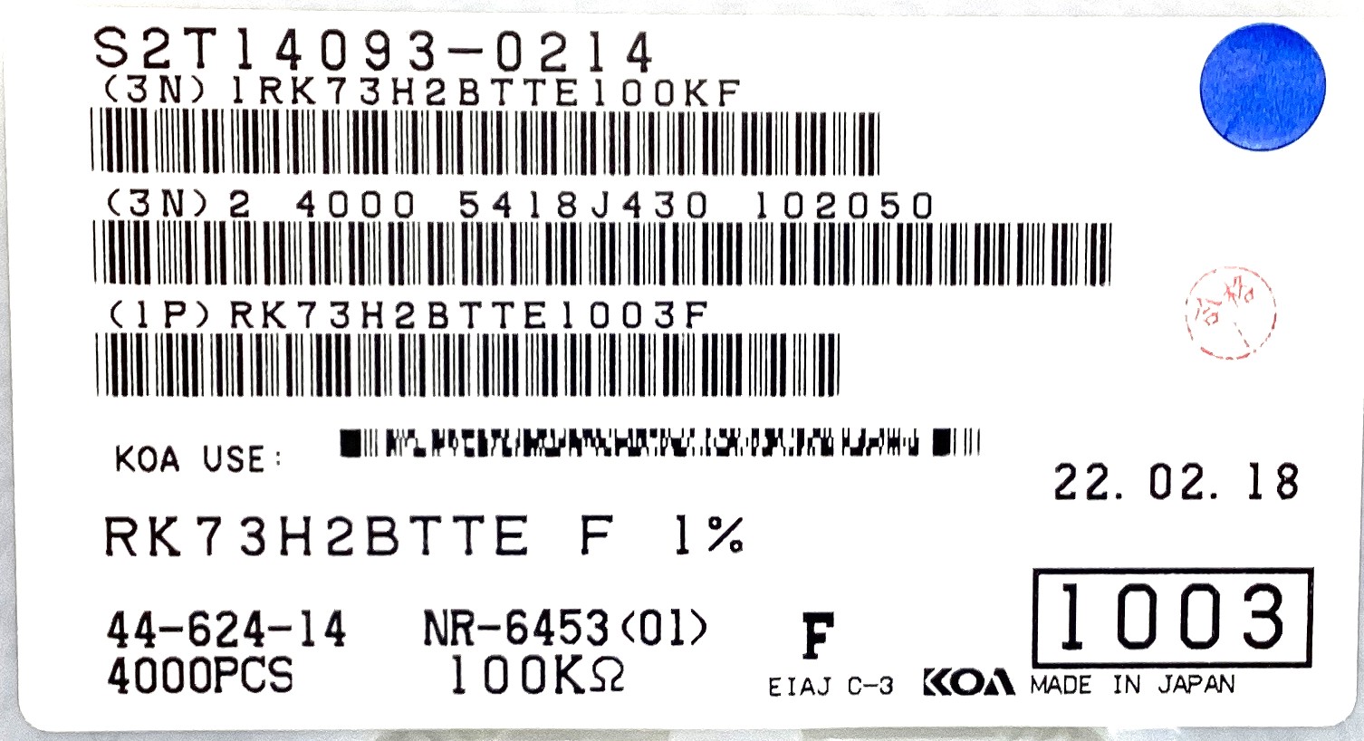 RK73H2BTTE1003F