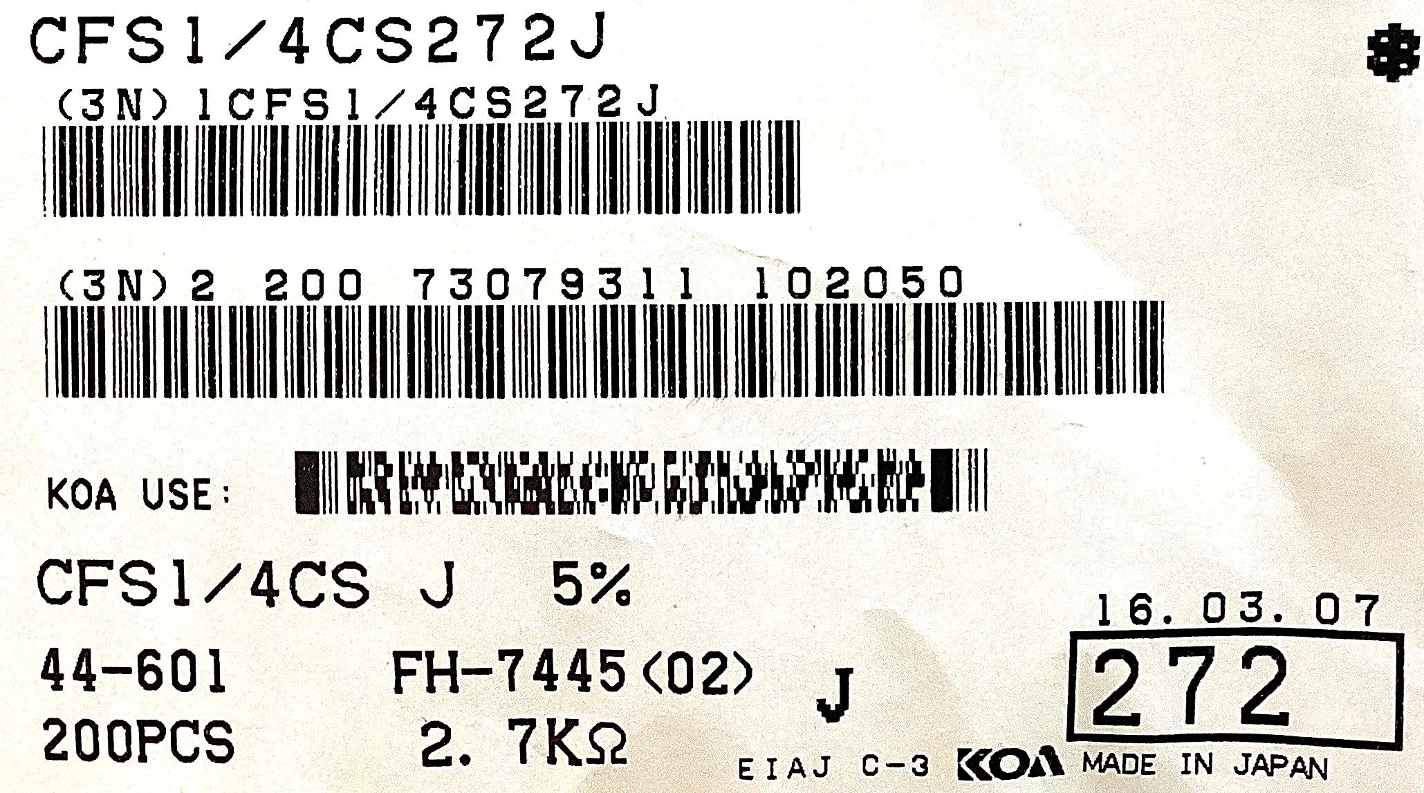 CFS1/4CS272J
