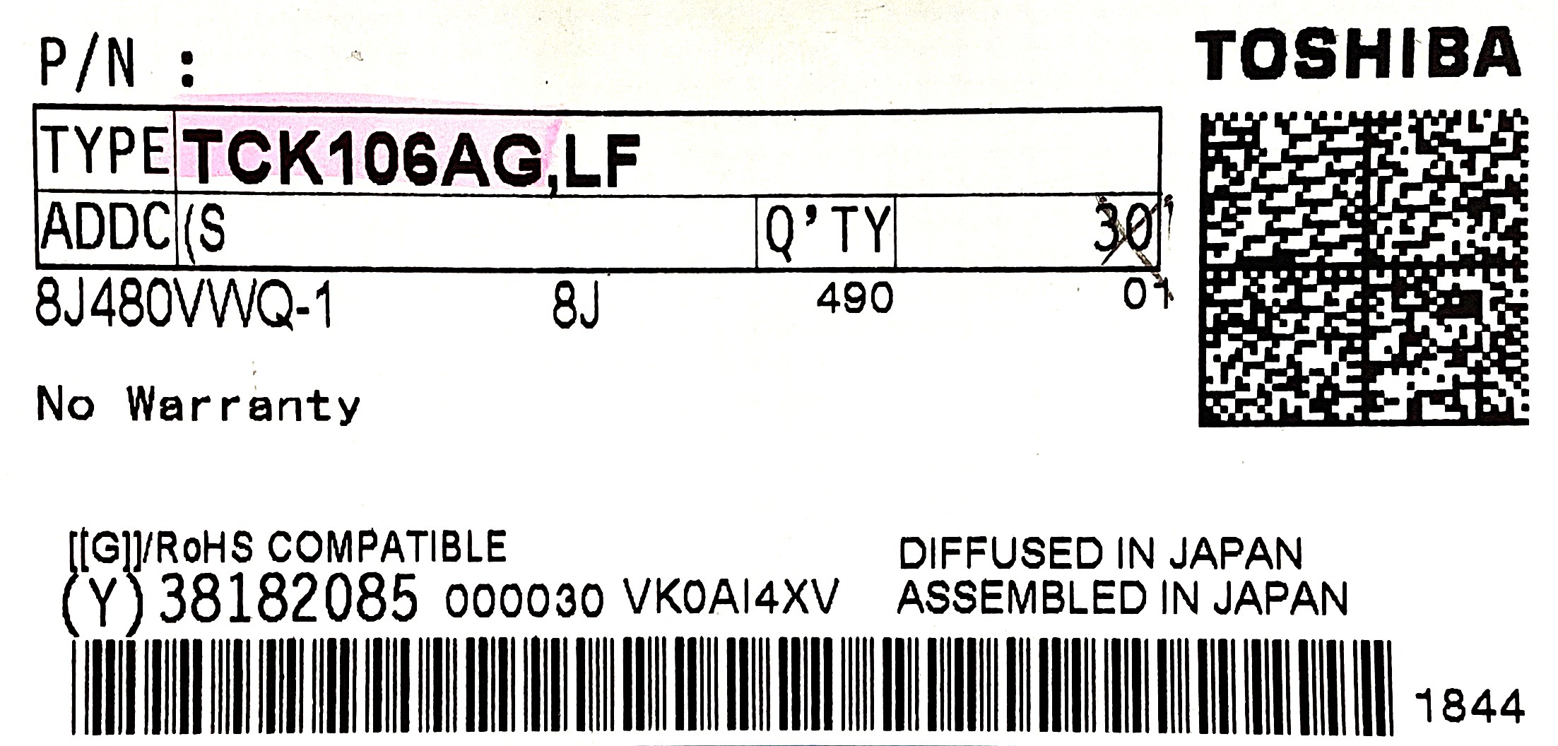 TCK106AG,LF(S